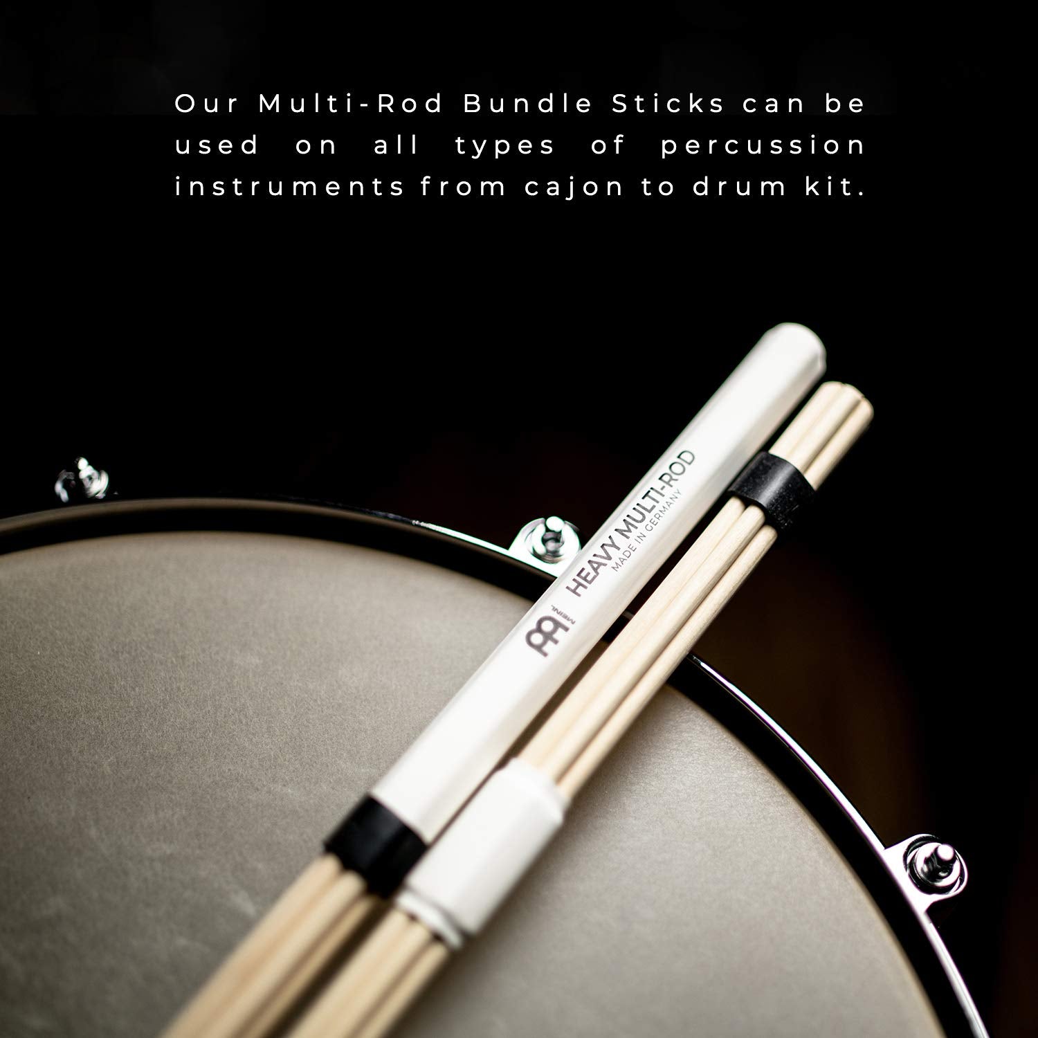 Meinl Stick & Brush Heavy Multi Rod Bundle Sticks With Solid Thick Hardwood Dowels And Adjustable Rings Made In Germany (Sb207)