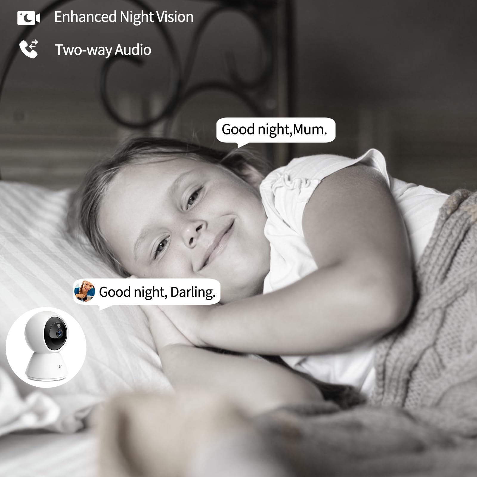 Bjr 2K Hd Security Camera Indoor, 5G & 2.4G Wifi Camera, Pan/Tilt Pet Camera With Motion Detection, Night Vision, 2 Way Talk, Ho