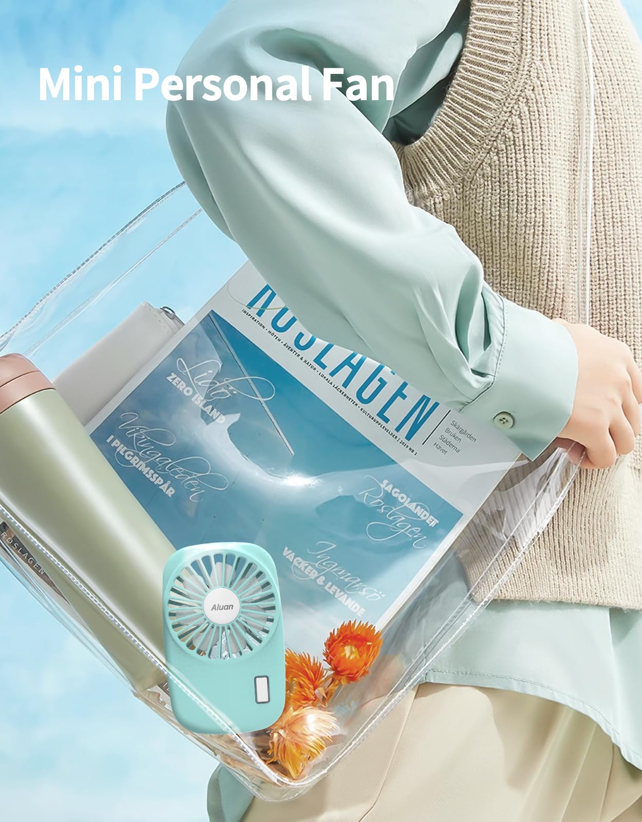 Aluan Handheld Mini Fan Powerful Small Personal Portable Speed Adjustable Usb Rechargeable Eyelash Fan For Kids Girls Boys Woman