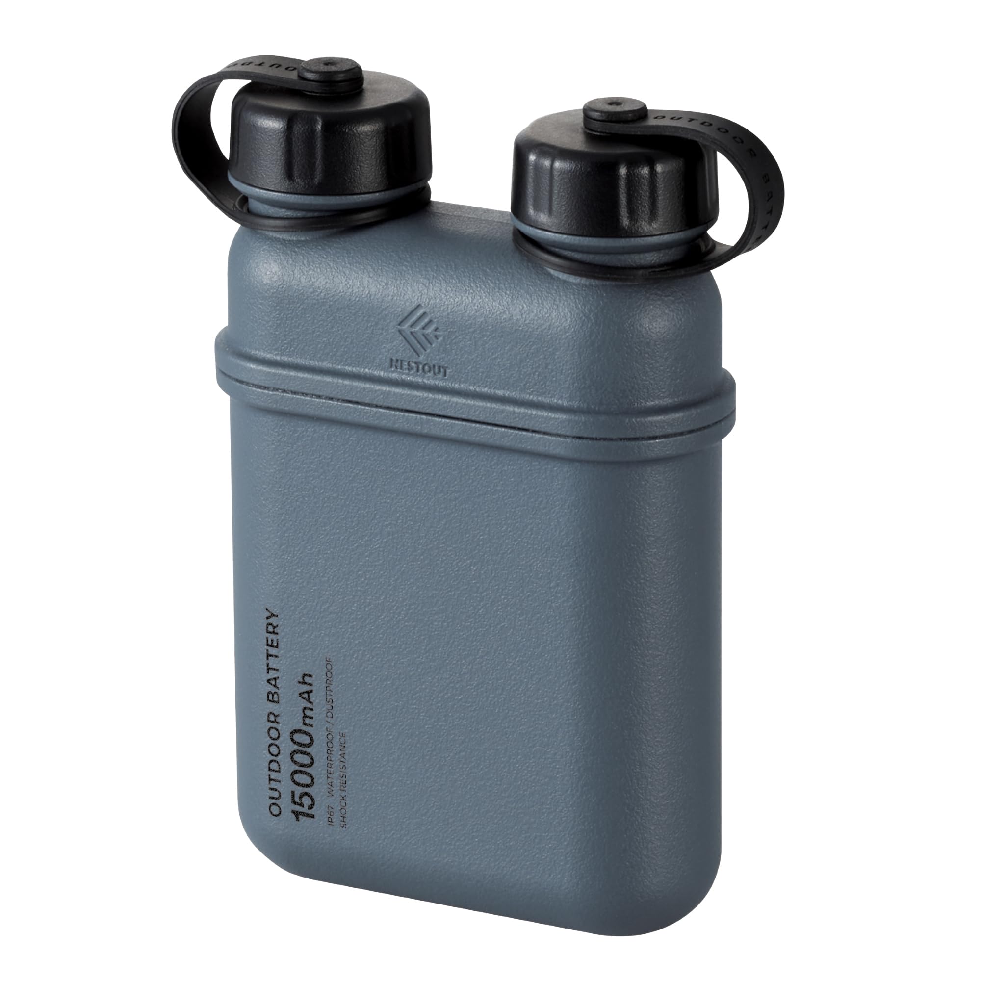 Elecom Nestout Rugged Power Bank, 15000Mah Outdoor Charger, 32W Usb C Fast Charging Pd, Waterproof Ip67, Durable Shockproof, Bat