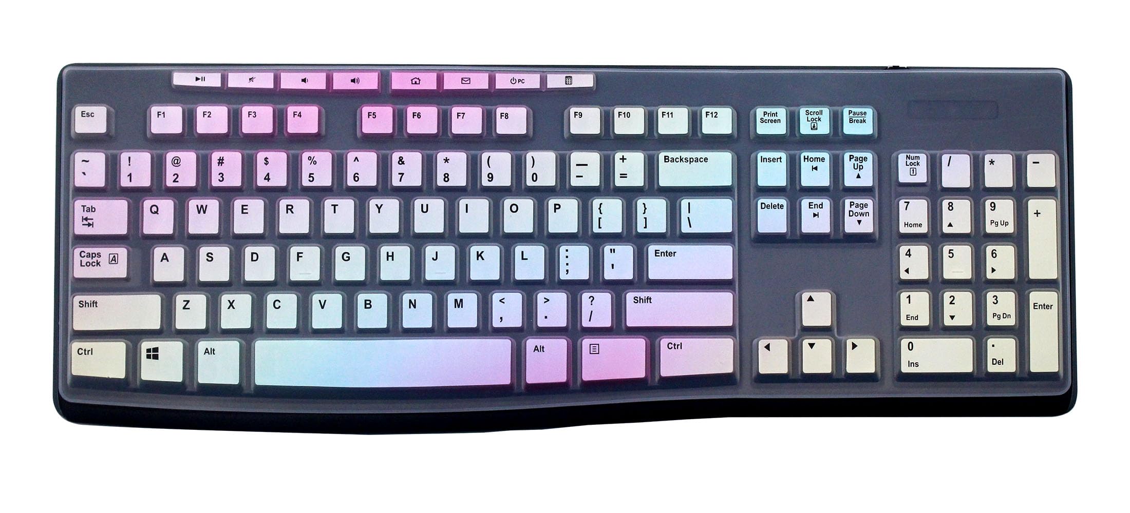 Juyuish Ultra Thin Desktop Pc Silicone Keyboard Cover Skin Protector Compatible For Logitech Mk295 Mk275 Mk270 Wireless Keyboard