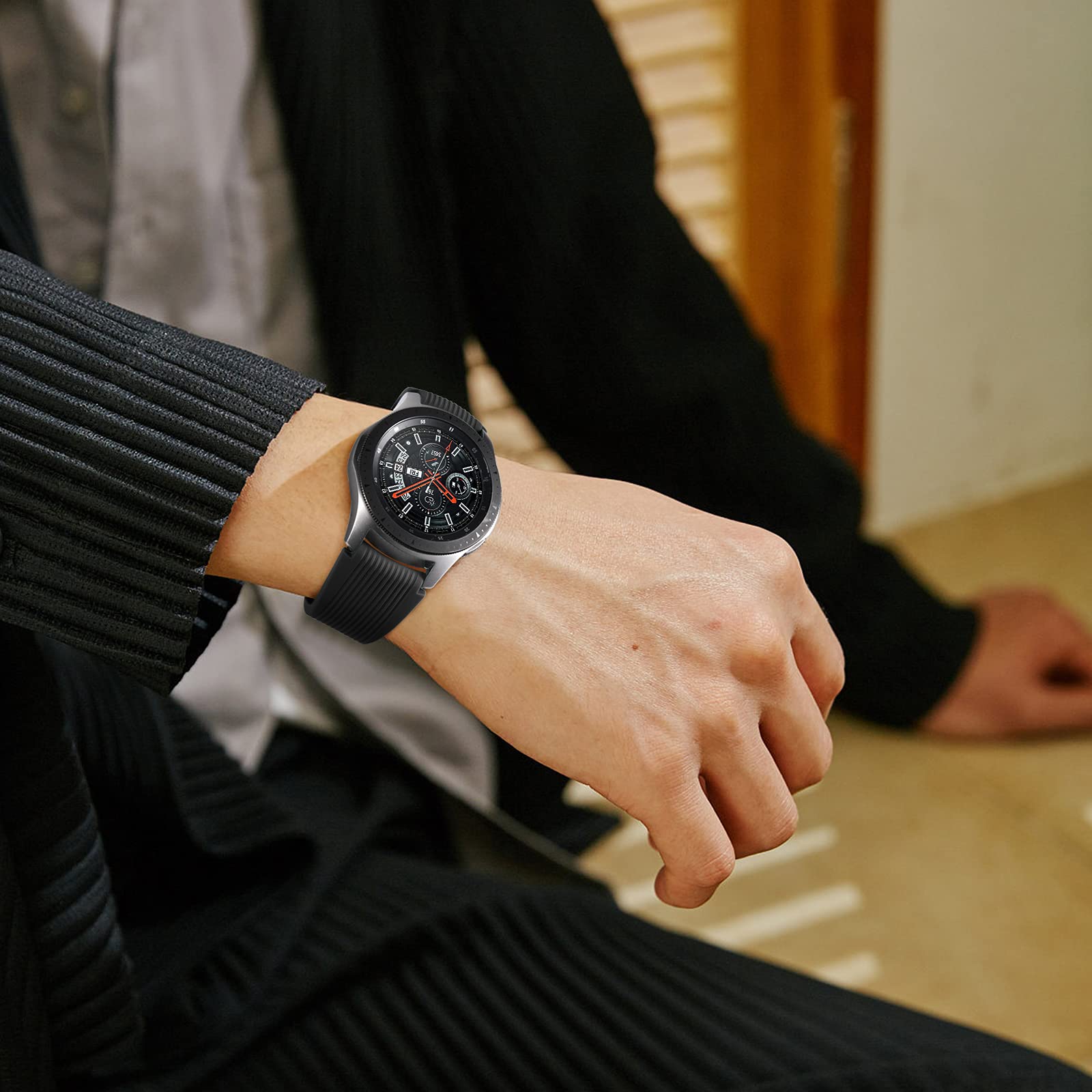 Easuny Compatible For Samsung Galaxy Watch 3 45Mm Band/Galaxy Watch 46Mm/Gear S3 Frontier, 22Mm Smart Watch Bands Silicone Quick