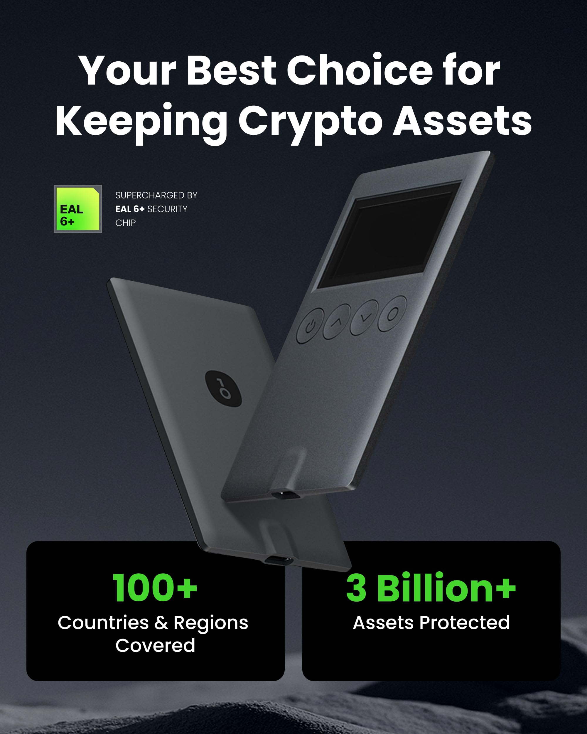 Onekey Pro Crypto Hardware Wallet   4 Eal 6+ Highest Security Chips, 5000+Coins & Nft, Anti Tamper 3.5'' Touchscreen, Hd Camera