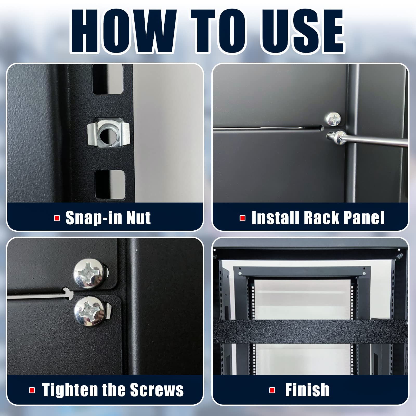 5 Pack Blank Panel Metal Rack Mount Filler Panel Blank Rack Mount Flat Metal Disassembled For 19 Inch Server Cabinet Or Enclosur