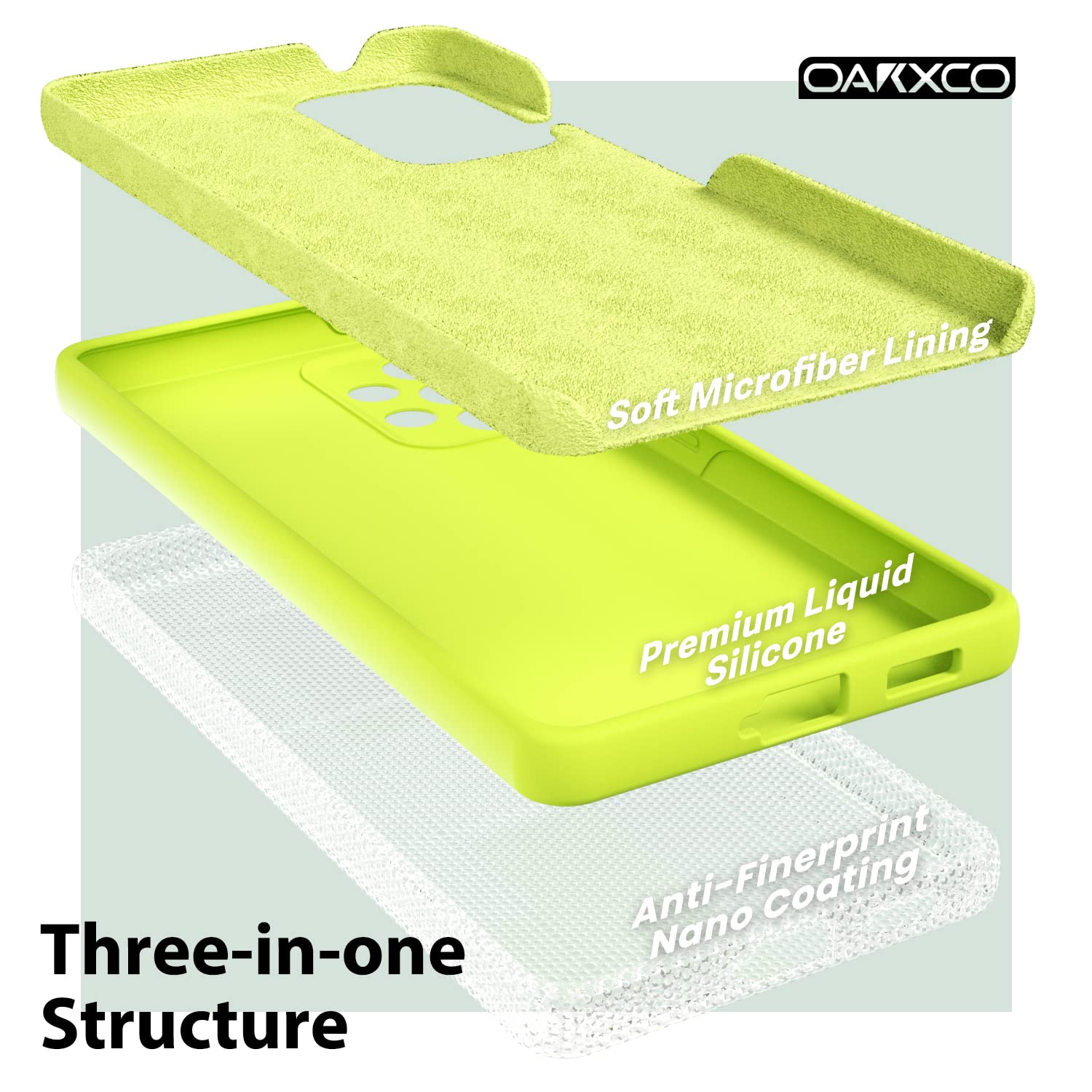 Oakxco For Samsung Galaxy A53 Phone Case Liquid Silicone, Fluorescent Bright Solid Color, Cute Thin Slim Soft Rubber Tpu Plain S