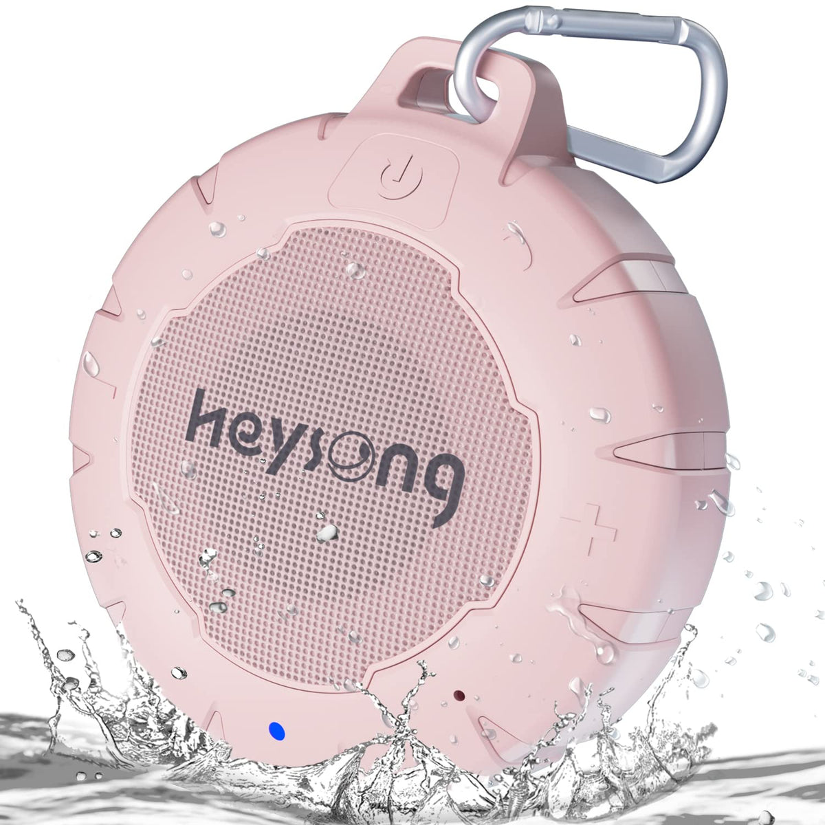 Heysong Waterproof Shower Speaker, New Lightweight Portable Speaker With Hd Sound, Stereo Pairing, Wireless Outdoor Speaker For