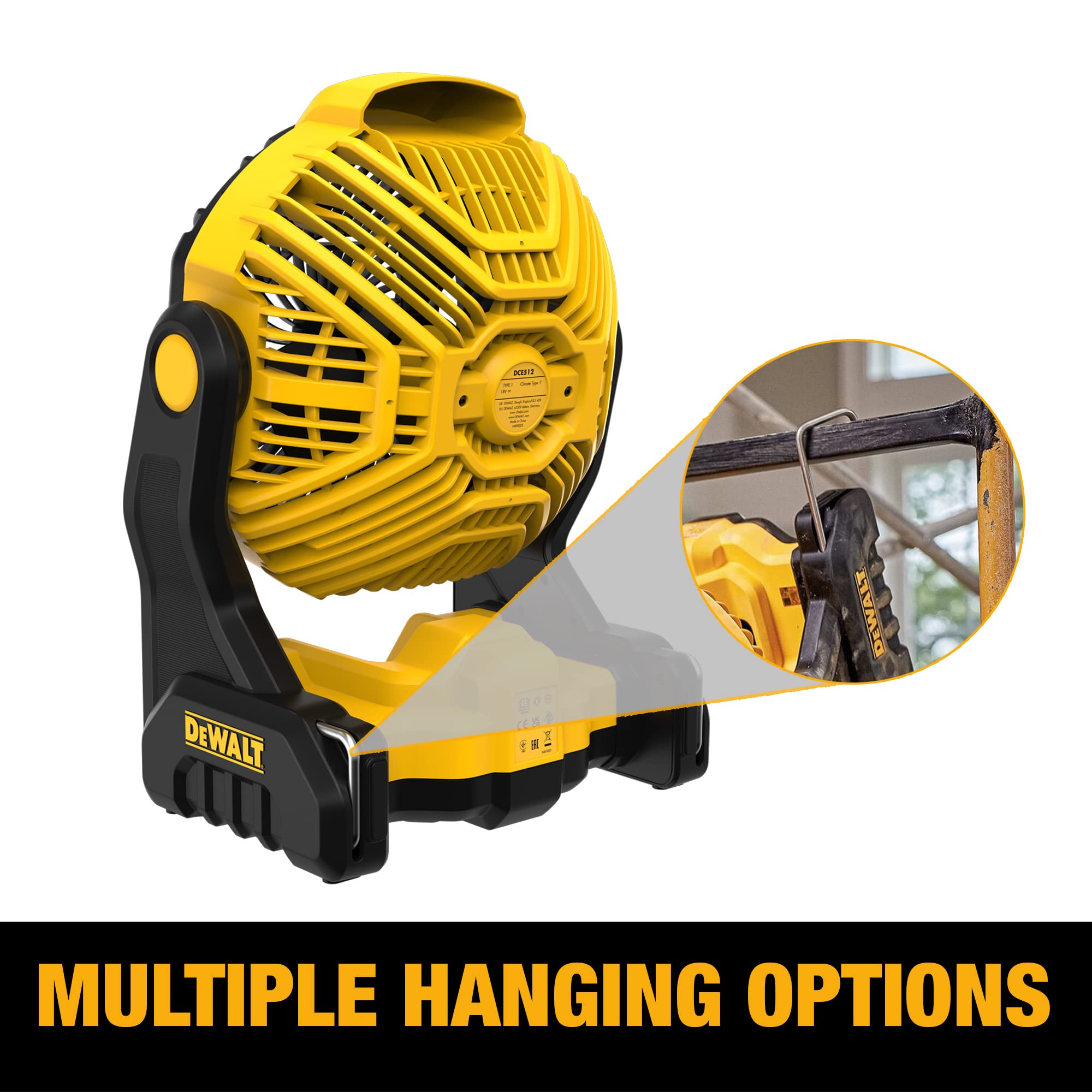 Dewalt 20V Max Jobsite Fan, Cordless, Portable, Bare Tool Only (Dce512B)