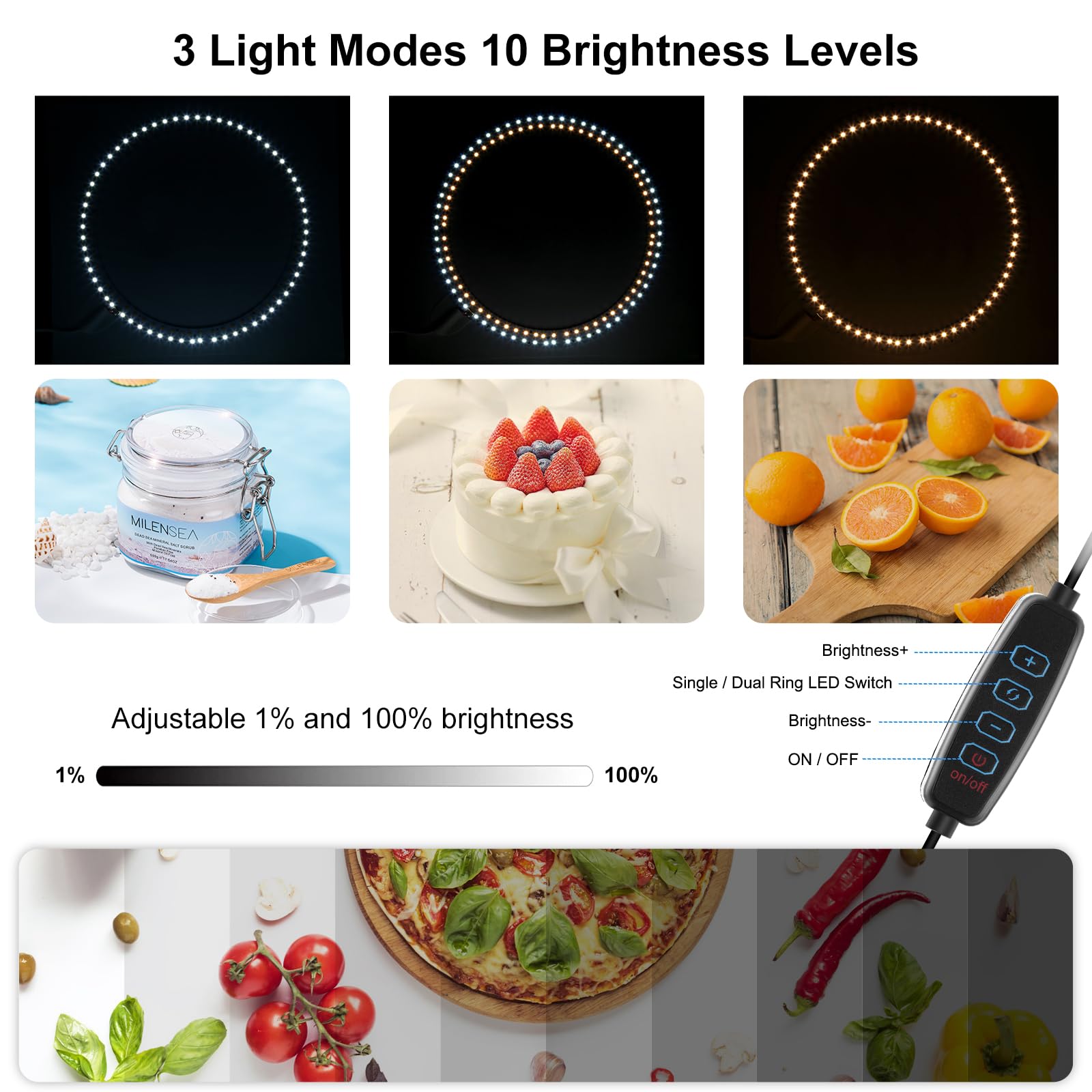 Photo Box 20'' X 20'' Portable 20W Pd Type C Ring Light Studio Box Quick Install Foldable Portable Studio Kit 12 Color Backgroun