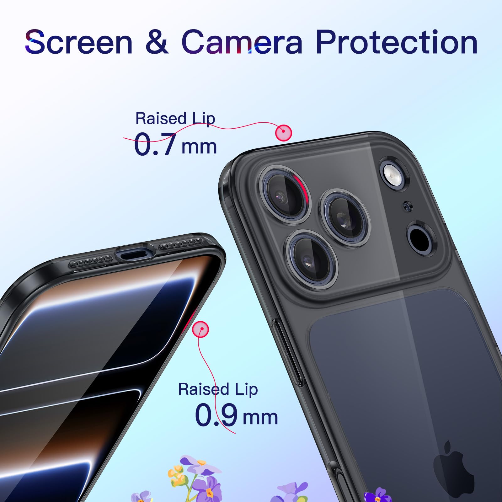 Jetech Slim Case For Iphone 17 Pro Max 6.9-Inch With Camera Lens Full Protection, Ultra-Thin Lightweight Clear Minimalist Protec