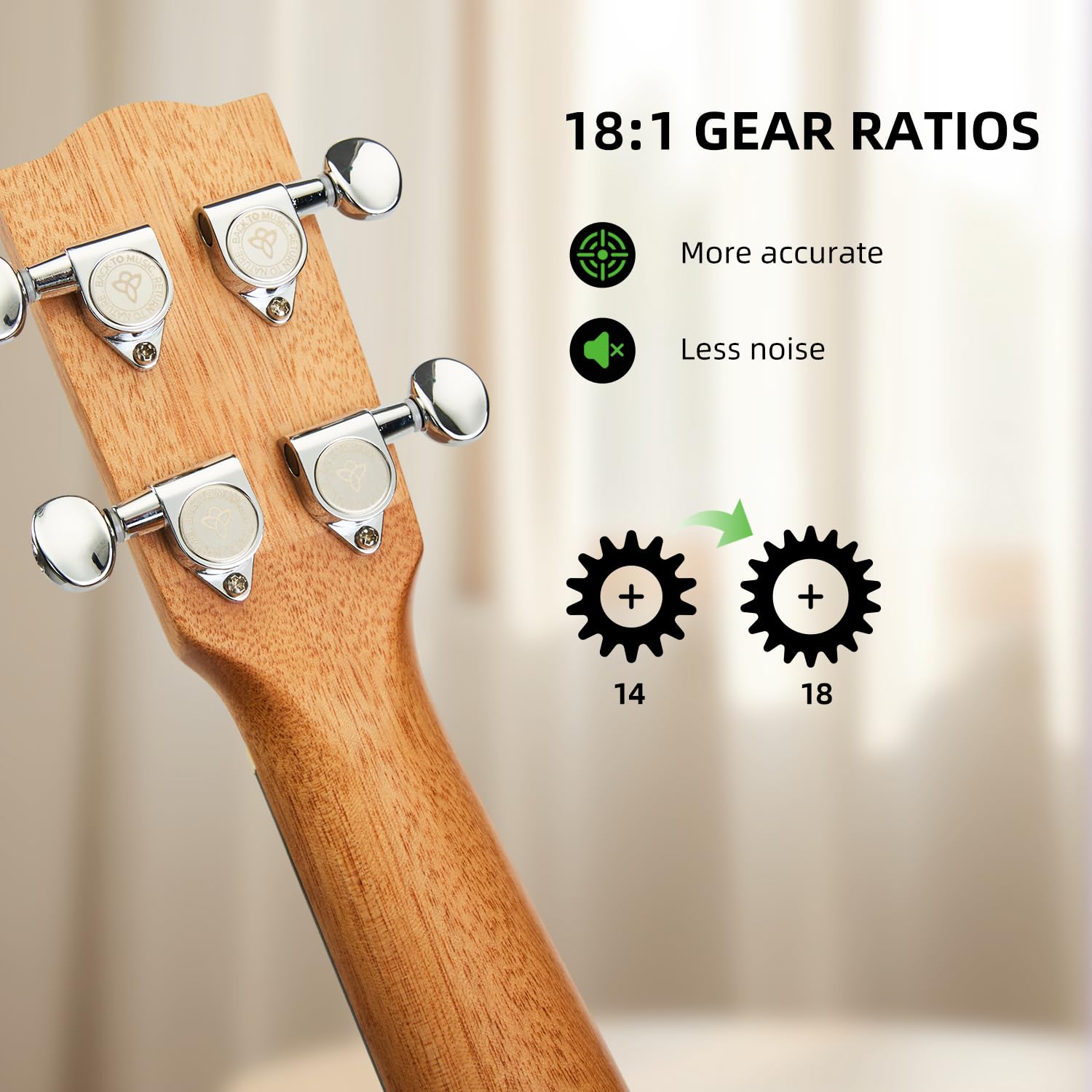 Tom 17 Inch Solid Mahogany Mini Ukulele - Professional Travel-Friendly Ukelele For Beginners, Kids & Adults, Beginner Kit With F