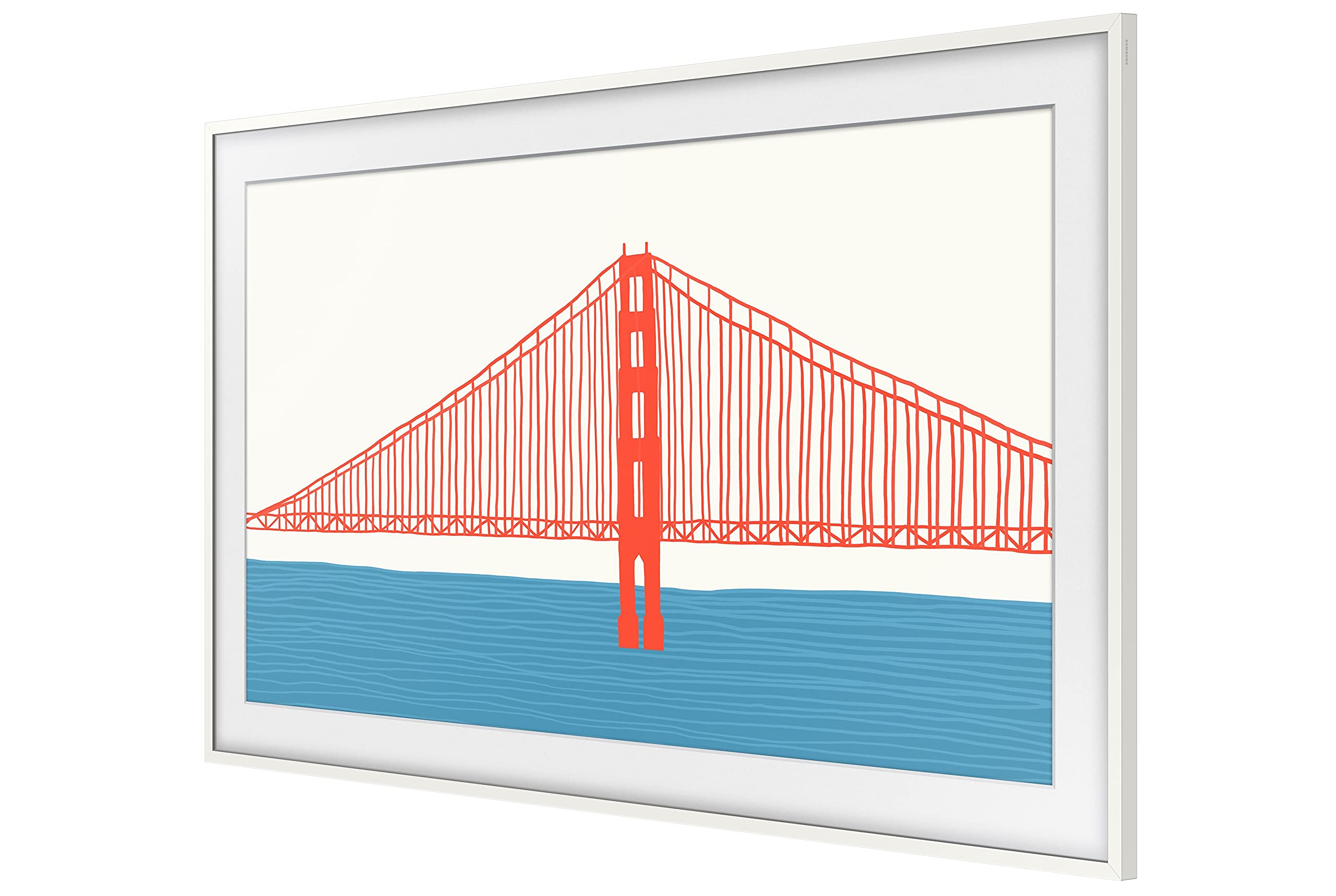 Samsung (2021) Modern White Frame Customizable Bezel, 55-Inch