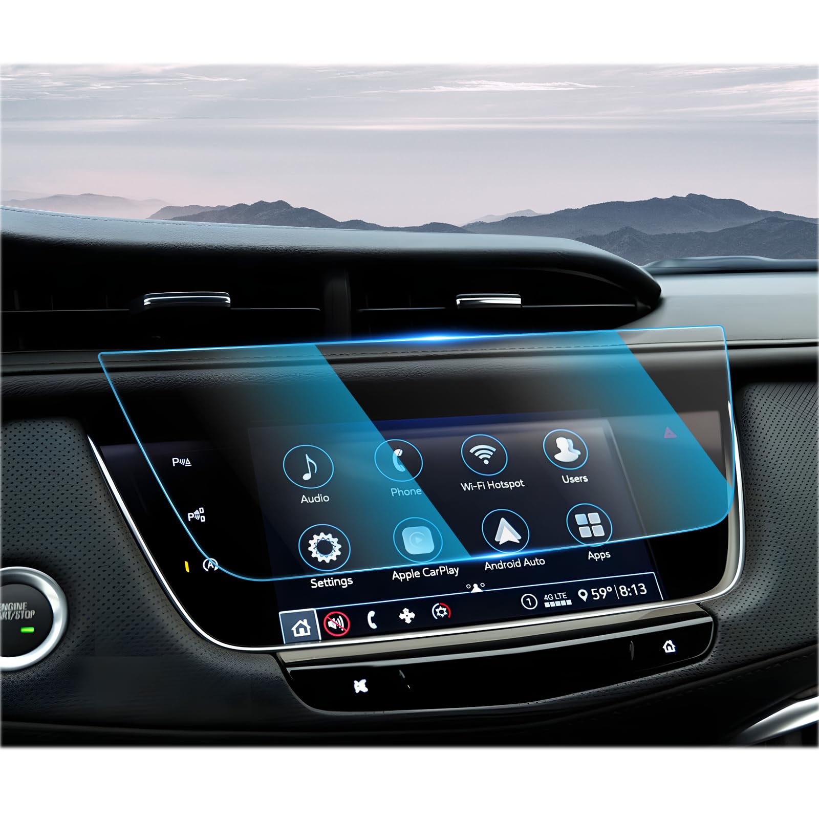 Cdefg For 2024 2025 Cadillac Xt5 Xt6 Screen Protector Touchscreen Cover For Cadillac Xt5 Xt6 Accessories 2017 2018 2019 2020 2021 2022 2023 2024 2025 Luxury Premium Sport 8' Tempered Glass