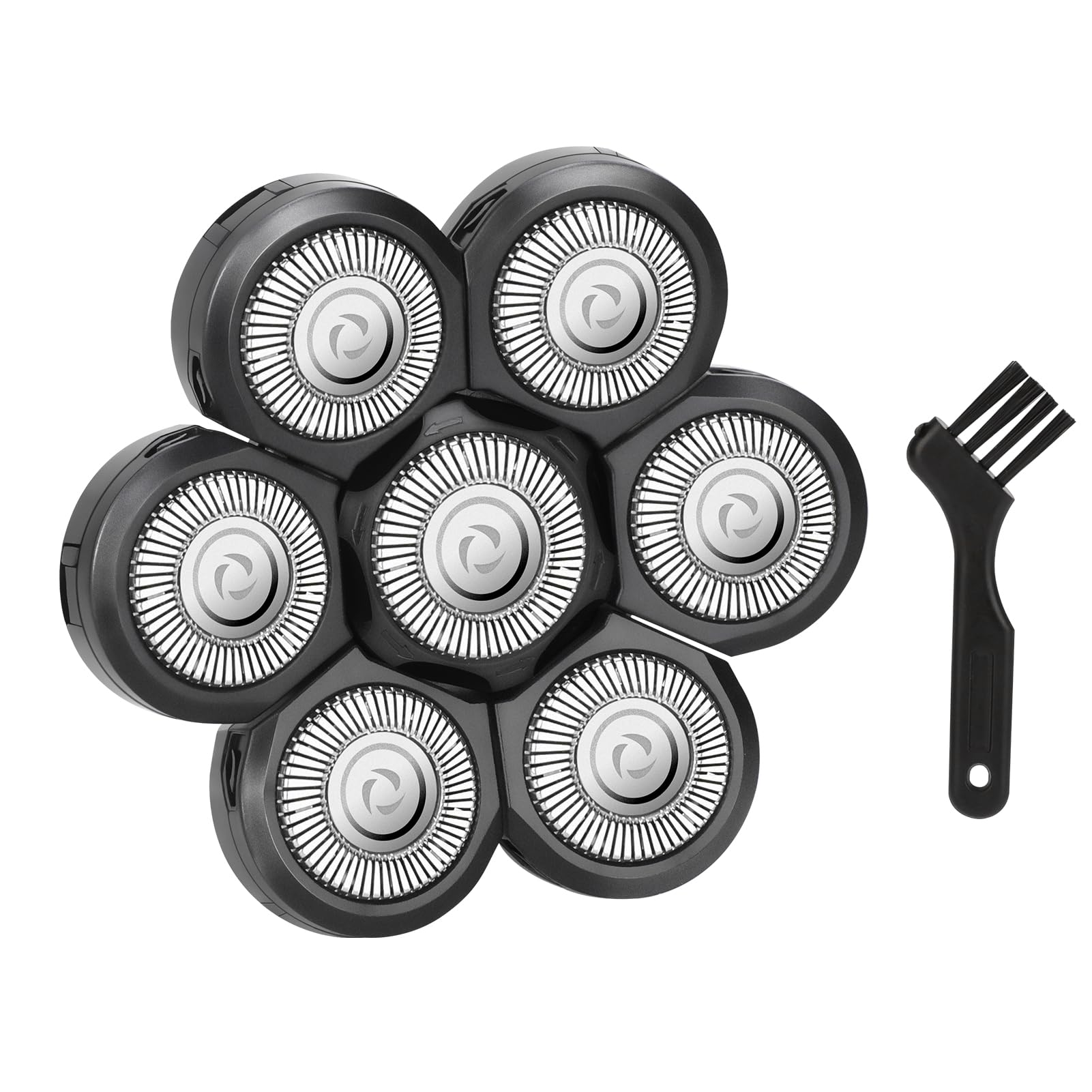 Wanocean 7 Men'S Electric Shaver Replacement Heads, Razor Head Shavers For Bald And Face, Shaving Beard Cutter For Men With Brus