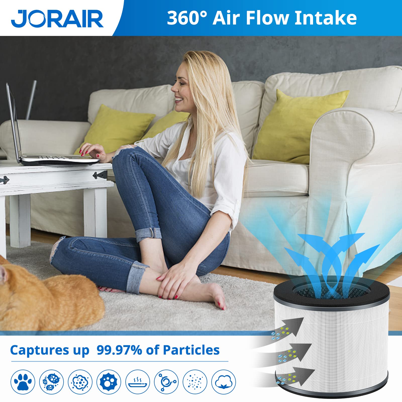 Ap T10Fl Air Purifier Filte Replacement For Homedics Compatible With Homedics Totalclean Ap T10 Bk And Ap T10 Wt, 360 Degree H13