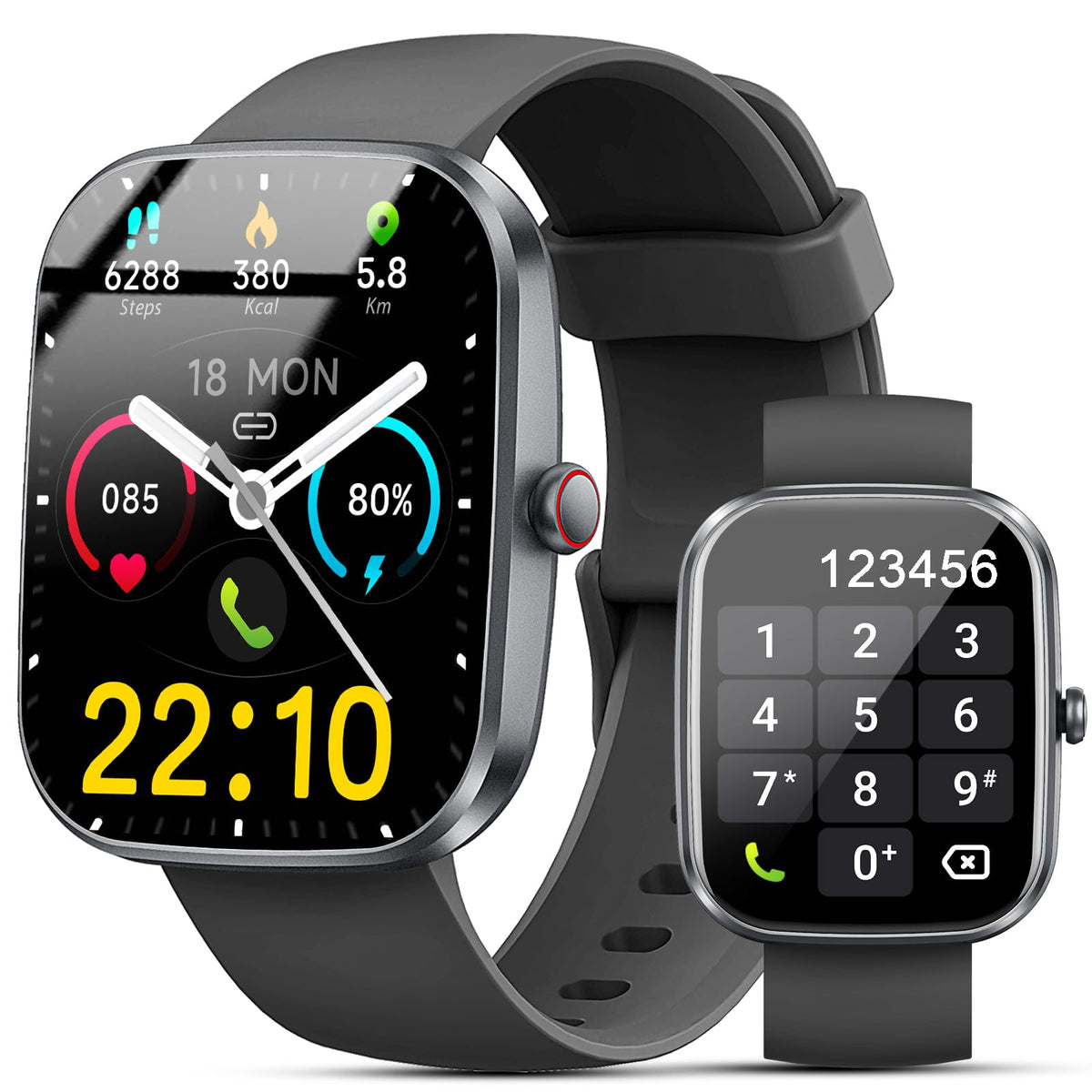 Smart Watch, 1.91 '' Smartwatch For Men Women (Answer/Make Call), Fitness Tracker With 120+ Sport Modes, Ip68 Waterproof, Heart 