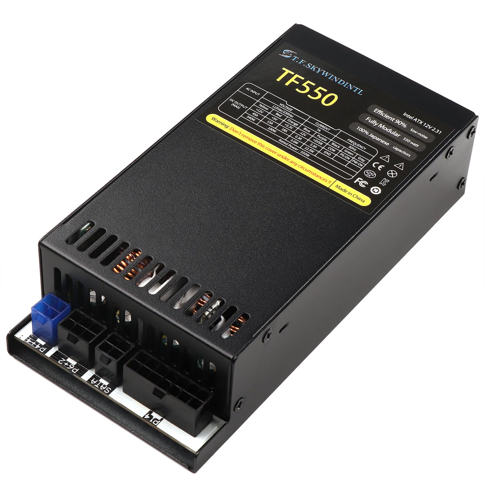 Flex Atx 550W Power Supply Fully Modular Psu Full Voltage 110/220V Ac Full Power For Pos Aio System Desktop Gaming Server Small