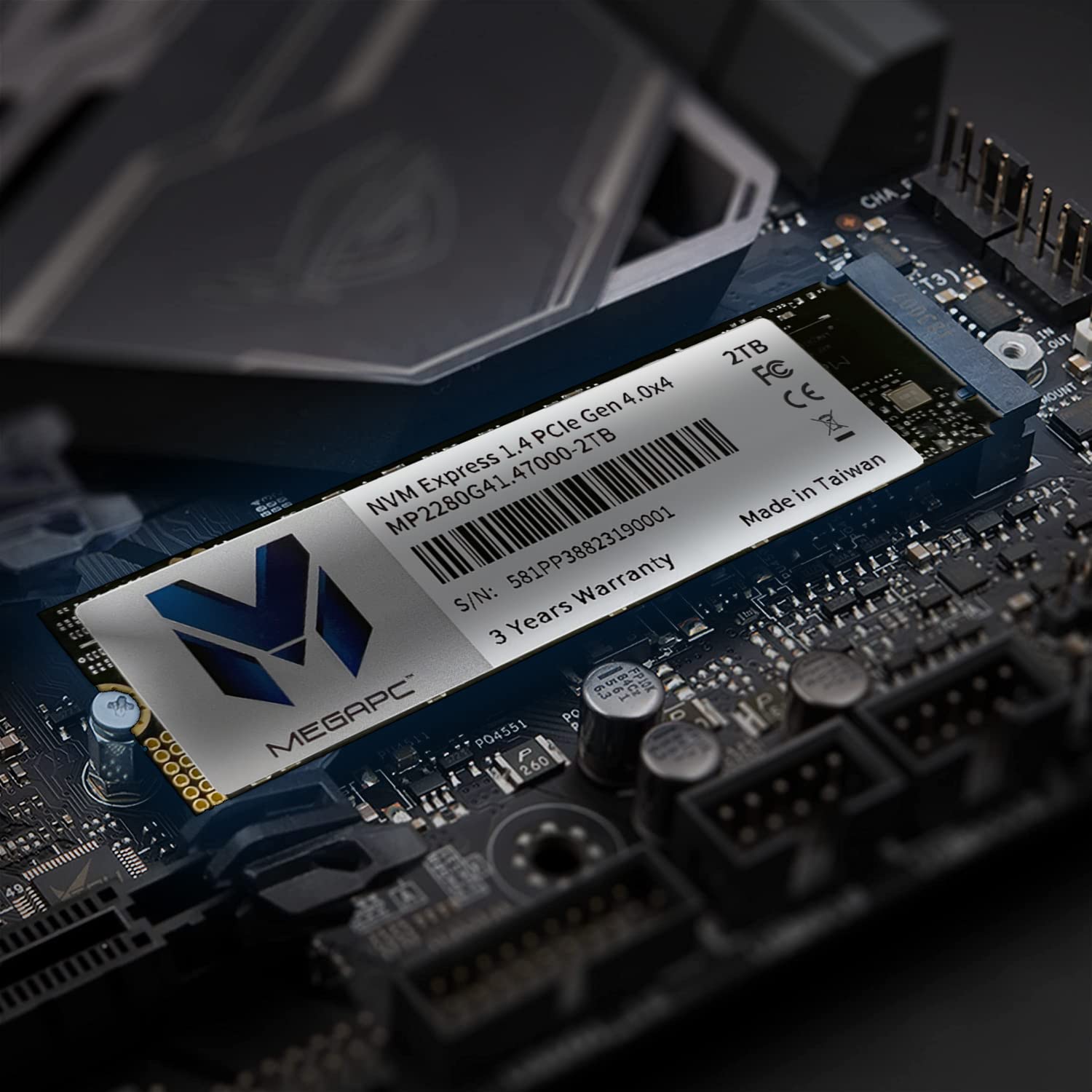 Megapc Pcie Ssd 2Tb Nvme M.2 2280 Internal Solid State Hard Drive, Interface Pcie Gen 4.0 X4, Speed Up To 7000 Mb/S, Storage And