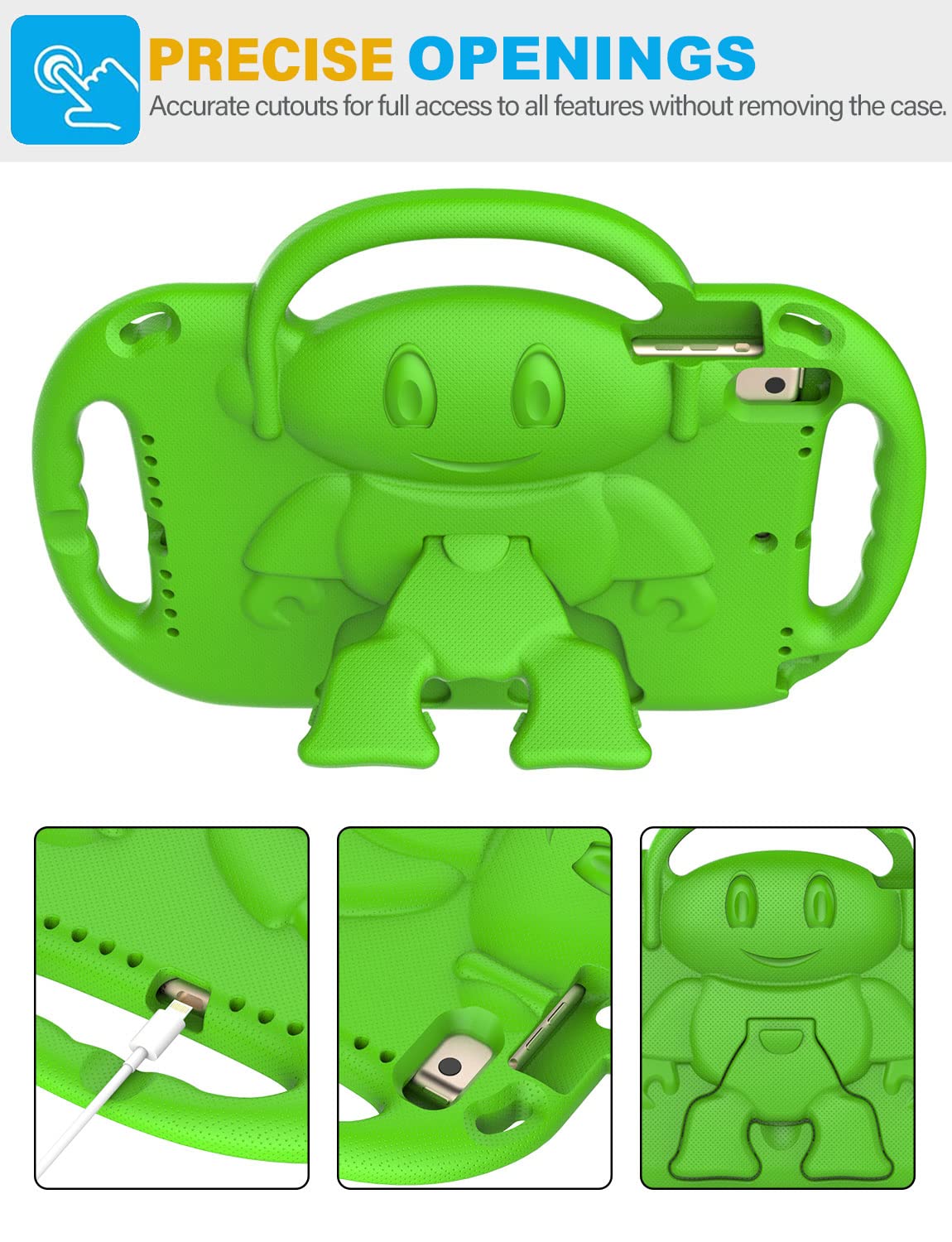 Suplik Kids Case For Ipad 5Th/6Th Generation (9.7 Inch, 2017/2018), Ipad Air 1 & Air 2 & Pro 9.7 Protective Case With Shoulder S