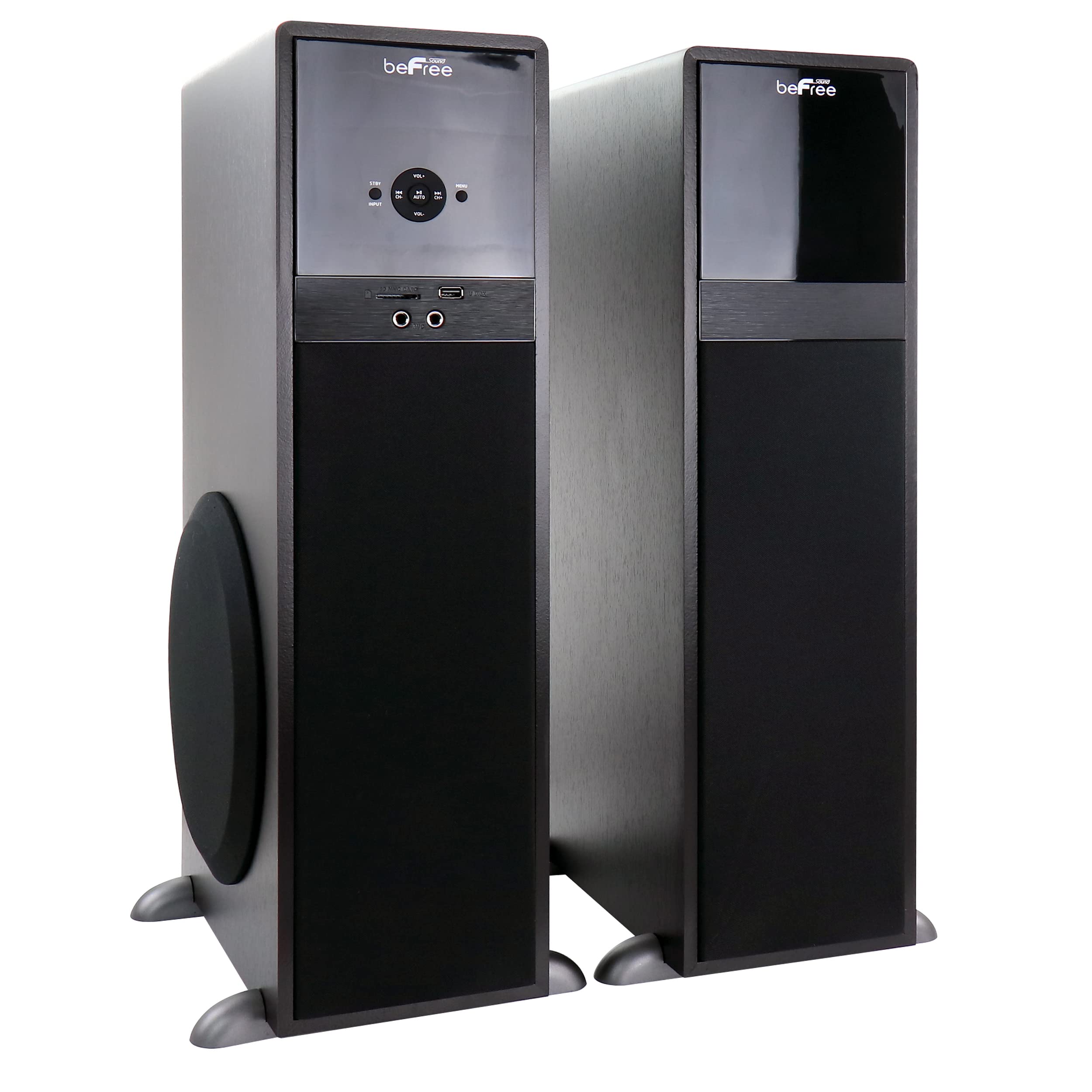 Befree Sound 2.1 Chanel Bluetooth Tower Speakers In Black