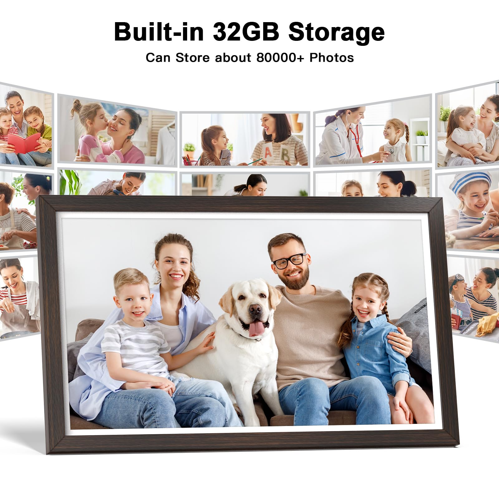 Dual Wifi 21.5 Inch Digital Photo Frame   Fullja Smart Large Fhd Digital Picture Frame, 2.4Ghz/5Ghz Dual Band Wifi, Sync & Mirro