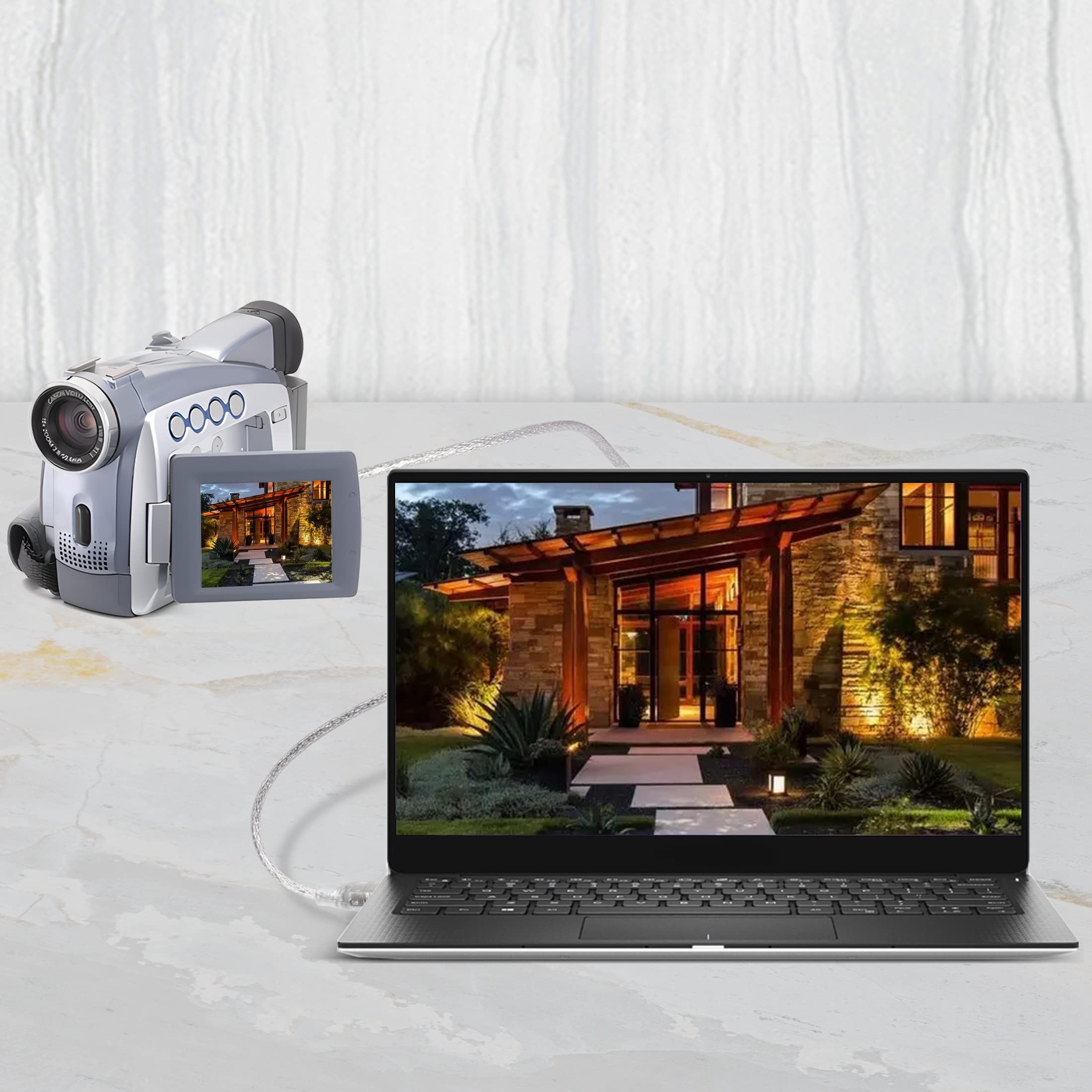 Yacsejao Firewire Dv Cable Ieee1394 6 Pin To 4 Pin Male To Male Ilink Adapter Cord Cable For Digital Camera(4.9Ft/1.5M)