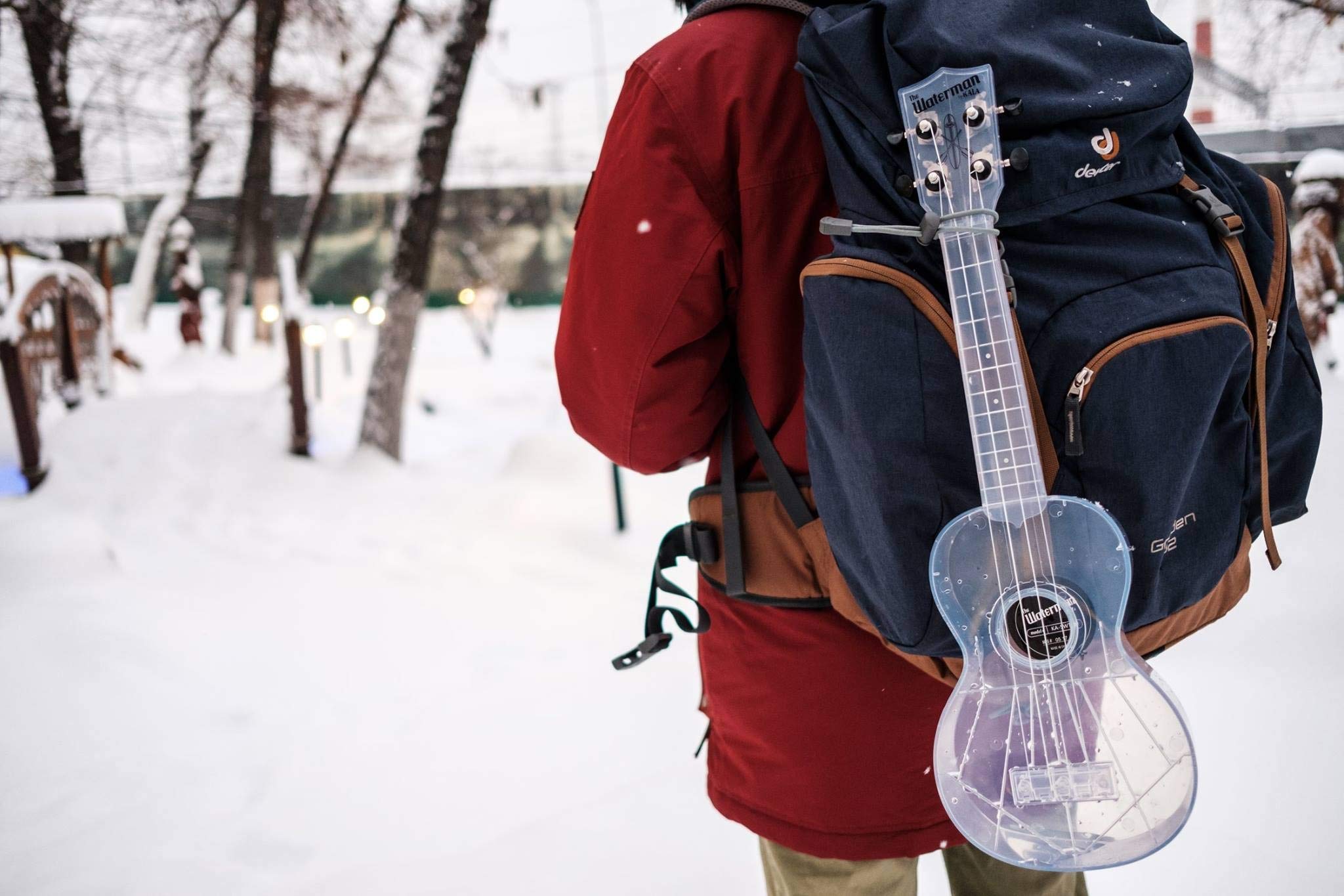 Kala Brand Music Co. The Waterman, 4 String Ukulele, Right, Transparent, Soprano (Ka Swt)