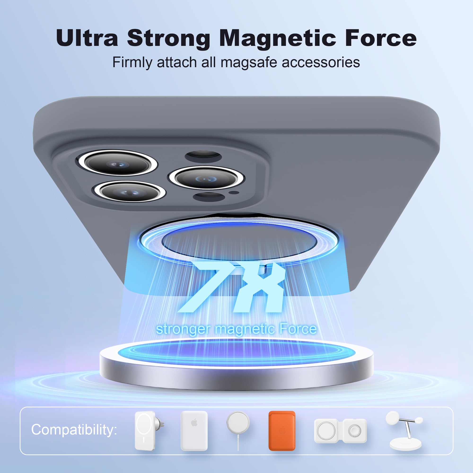 Skylmw Designed For Iphone 14 Pro Case With Magnetic Invisible Stand Compatible With Magsafe Military Drop Tested Shockproof Sil