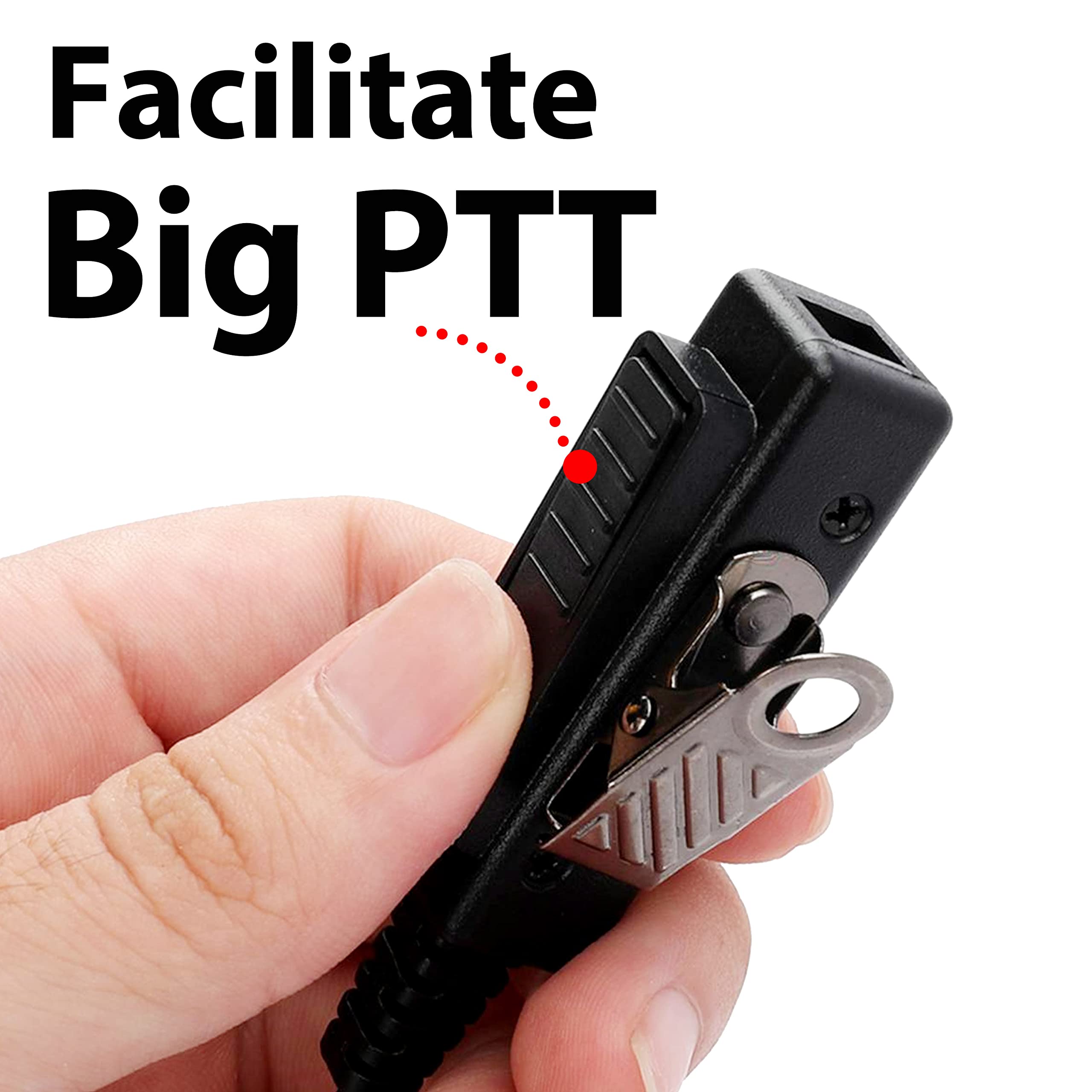 Eripha Earpiece For Midland Gxt1000Vp4 Walkie Talkie 2 Way Radio Surveillance Security Headset Acoustic Tube Ear Piece With Mic