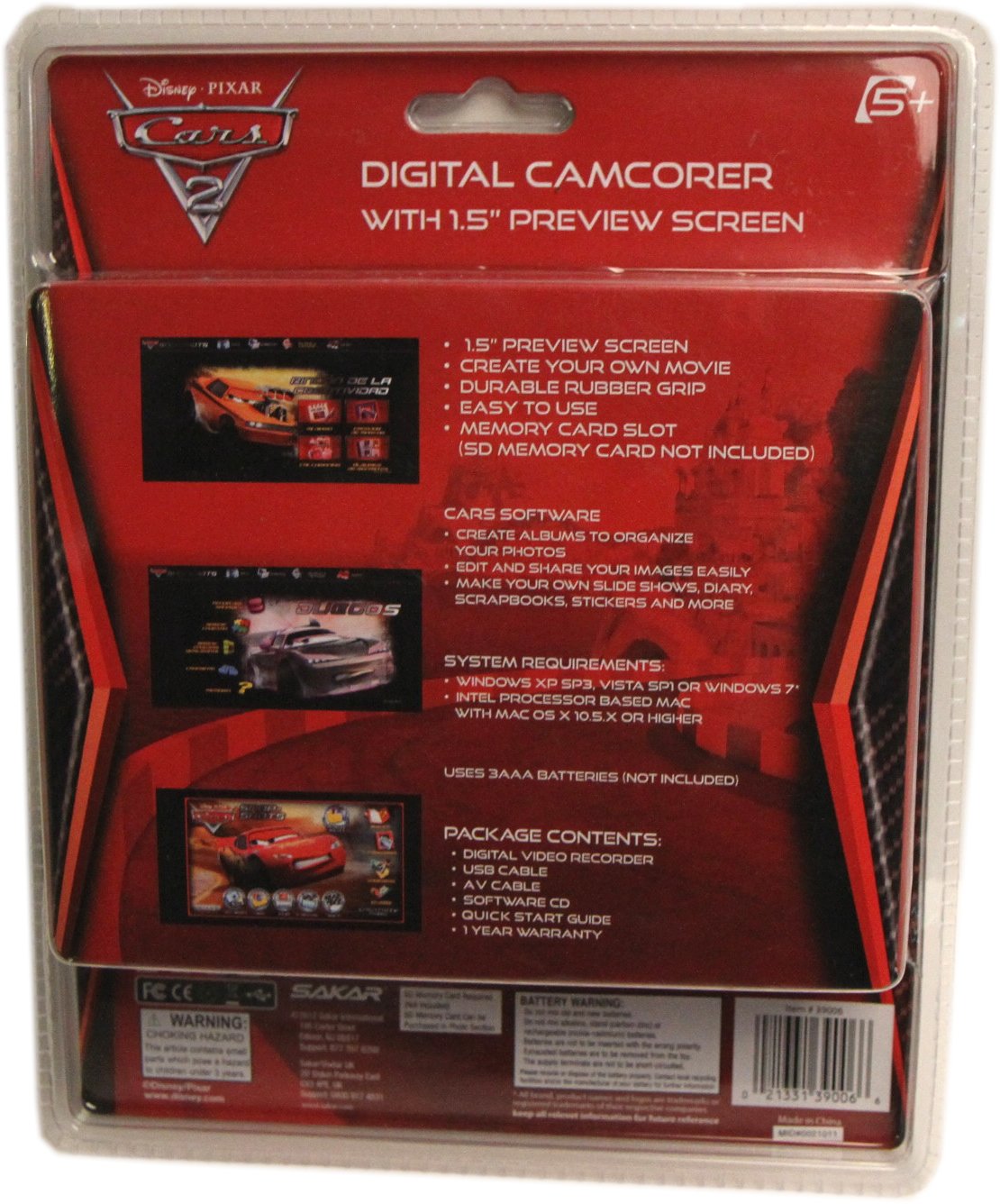 Disney 39006-Rs Cars Camcorder With 1.5-Inch Lcd Screen (Red)