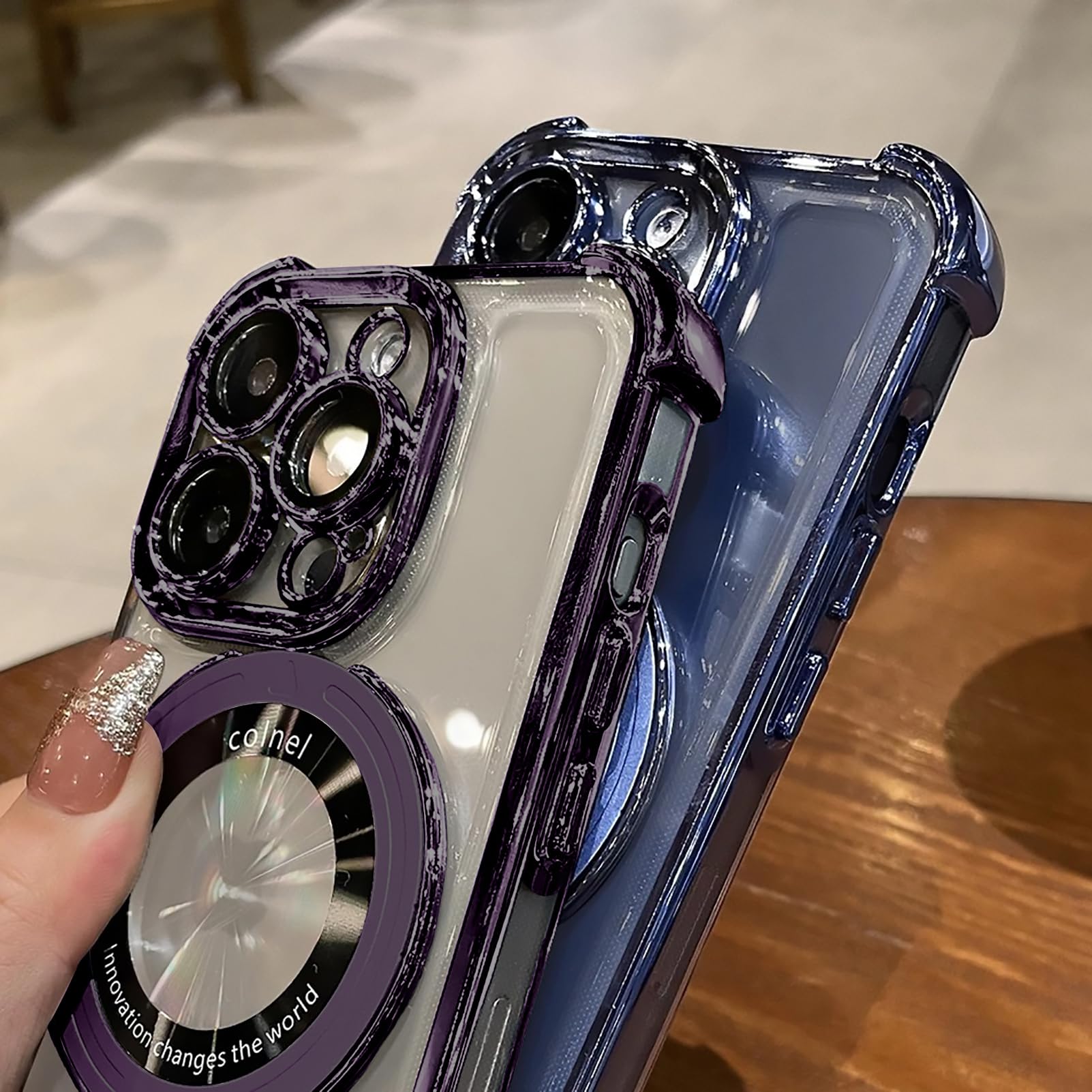 Uioeua For Iphone 13 Pro Max Case With Magnetic Ring Stand,[Compatible With Magsafe] Four Corners Shockproof [Military Grade Dro