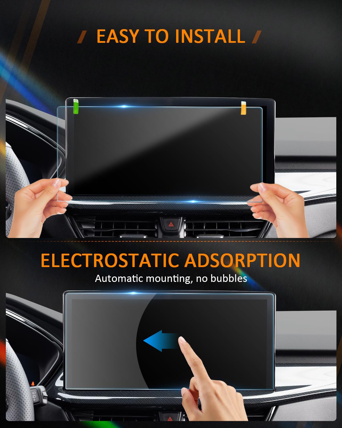 Cdefg Screen Protector For Ford Escape Hybrid 2025 2024 2023 Accessories (St Line/Select/Platinum/Elite/Plug In) Touchscreen Cover Protector For Ford Escape 2023 2024 2025 2Pcs 13.2' Nano Film