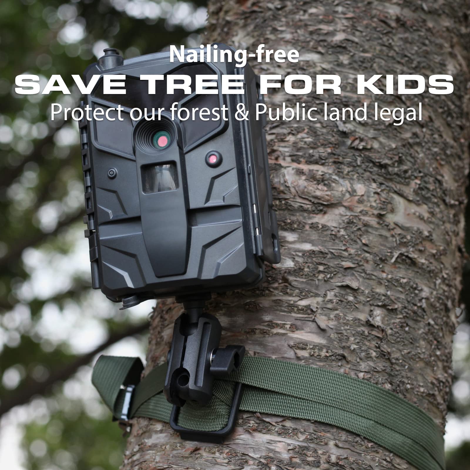 Upperosey Treedude4 Trail Camera Mounting Bracket, Alloy & Built-To-Last Hunting Gear Accessory For Outdoor, Trail Cam Mount W/