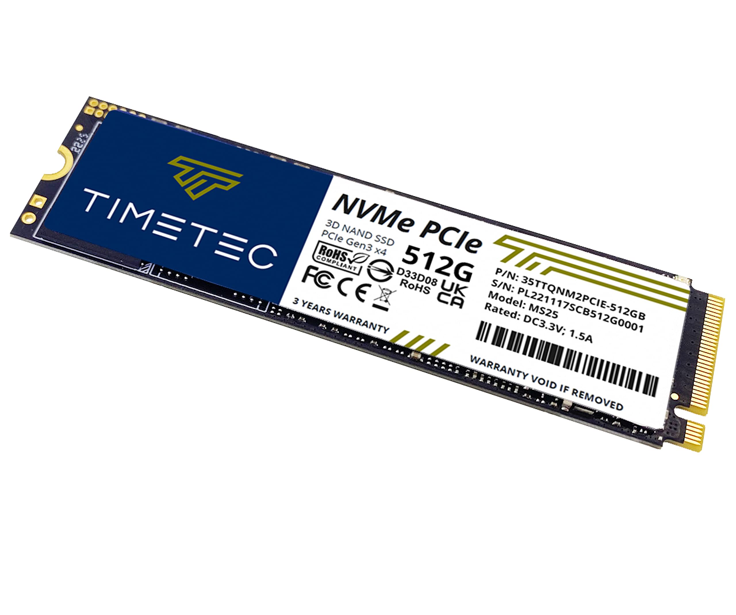 Timetec 512Gb Ssd Nvme Pcie Gen3X4 8Gb/S M.2 2280 3D Nand Qlc High Performance Slc Cache Read Speed Up To 1,900Mb/S Internal Solid State Drive For Pc Laptop And Desktop (512Gb)
