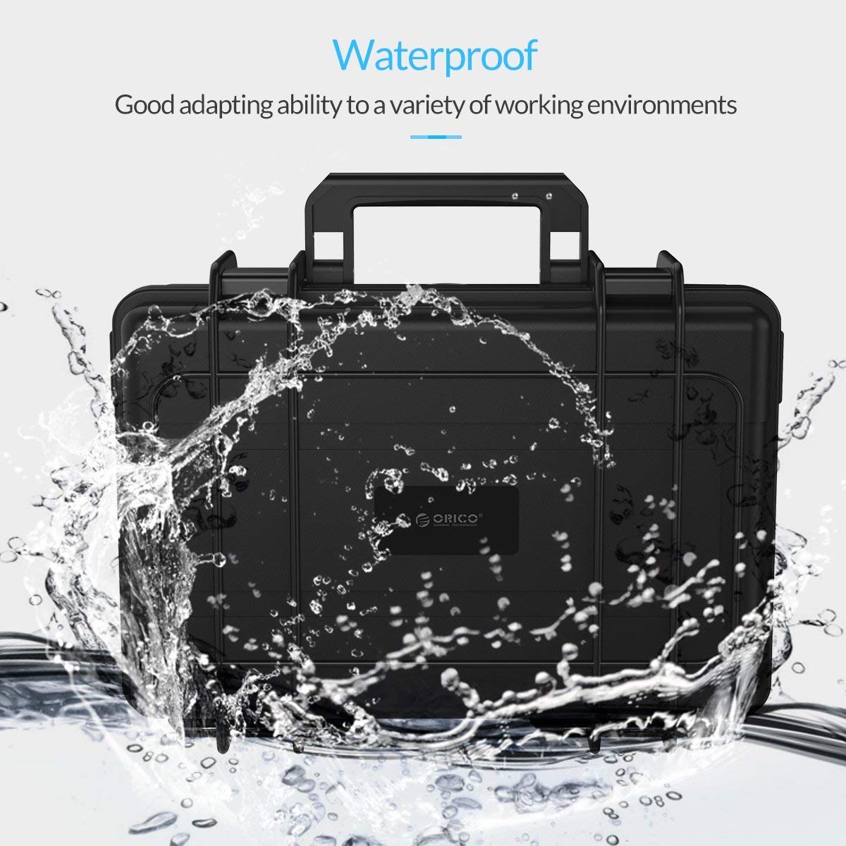 ORICO Hard Drive Case 3.5inch 20 Bay Multi Protection HDD Storage Box Suitcase with Foam External Hard Drive Carrying Case Anti Static Shock Moisture Proof for WD/Seagate/Toshiba PSC L20