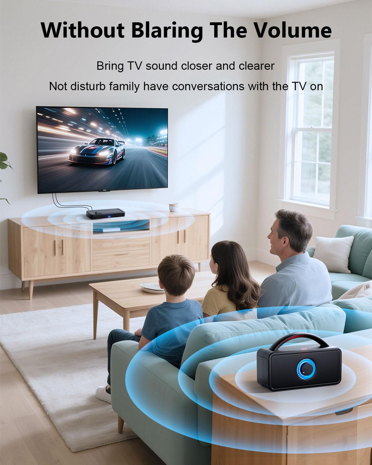 Savvybloom 5.8 Ghz Wireless Tv Speakers For Hard Of Hearing Seniors, Portable Tv Speakers For Smart Tv, No More Struggling For V