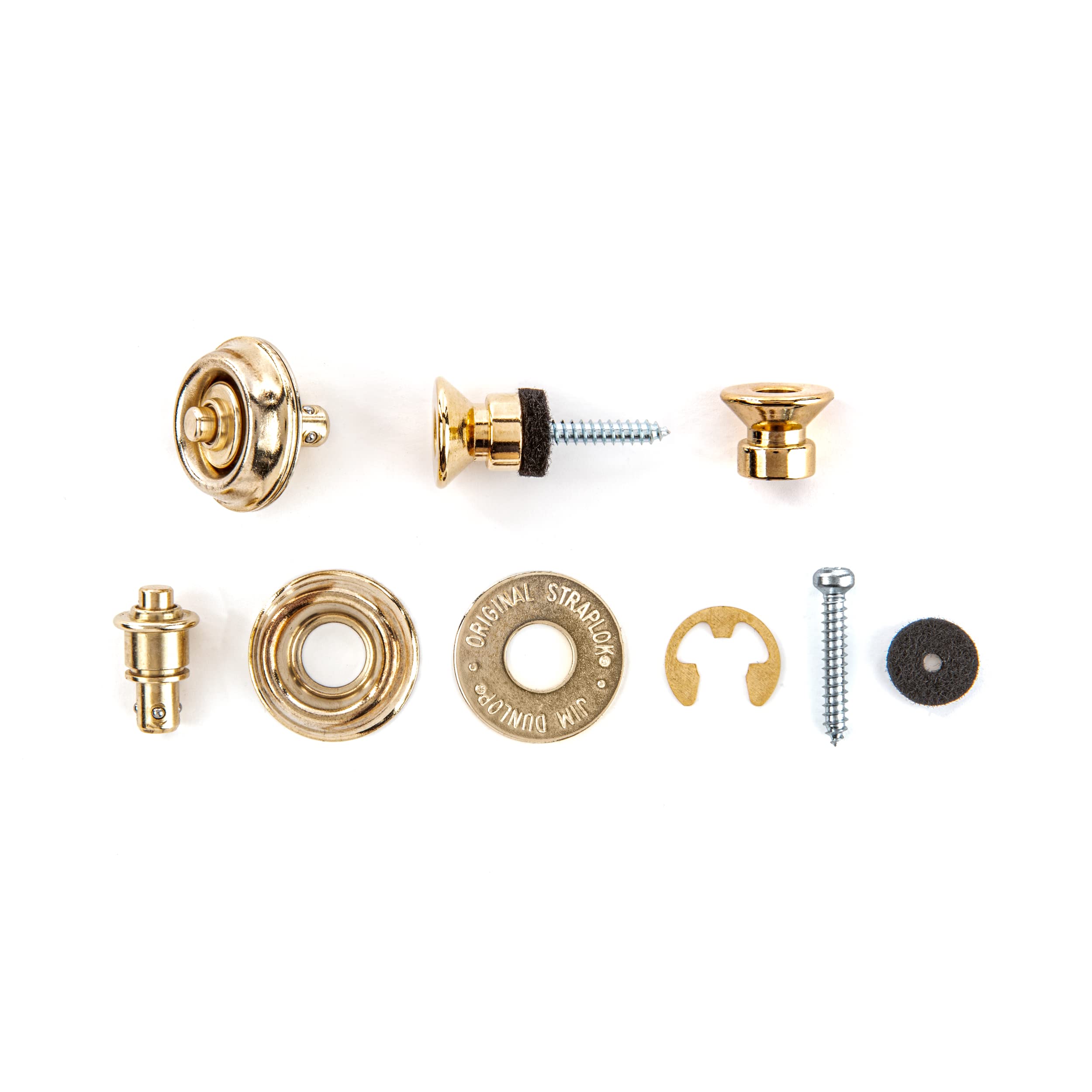 Dunlop Sls1504G Straplok Traditional Strap Retainer System, Gold
