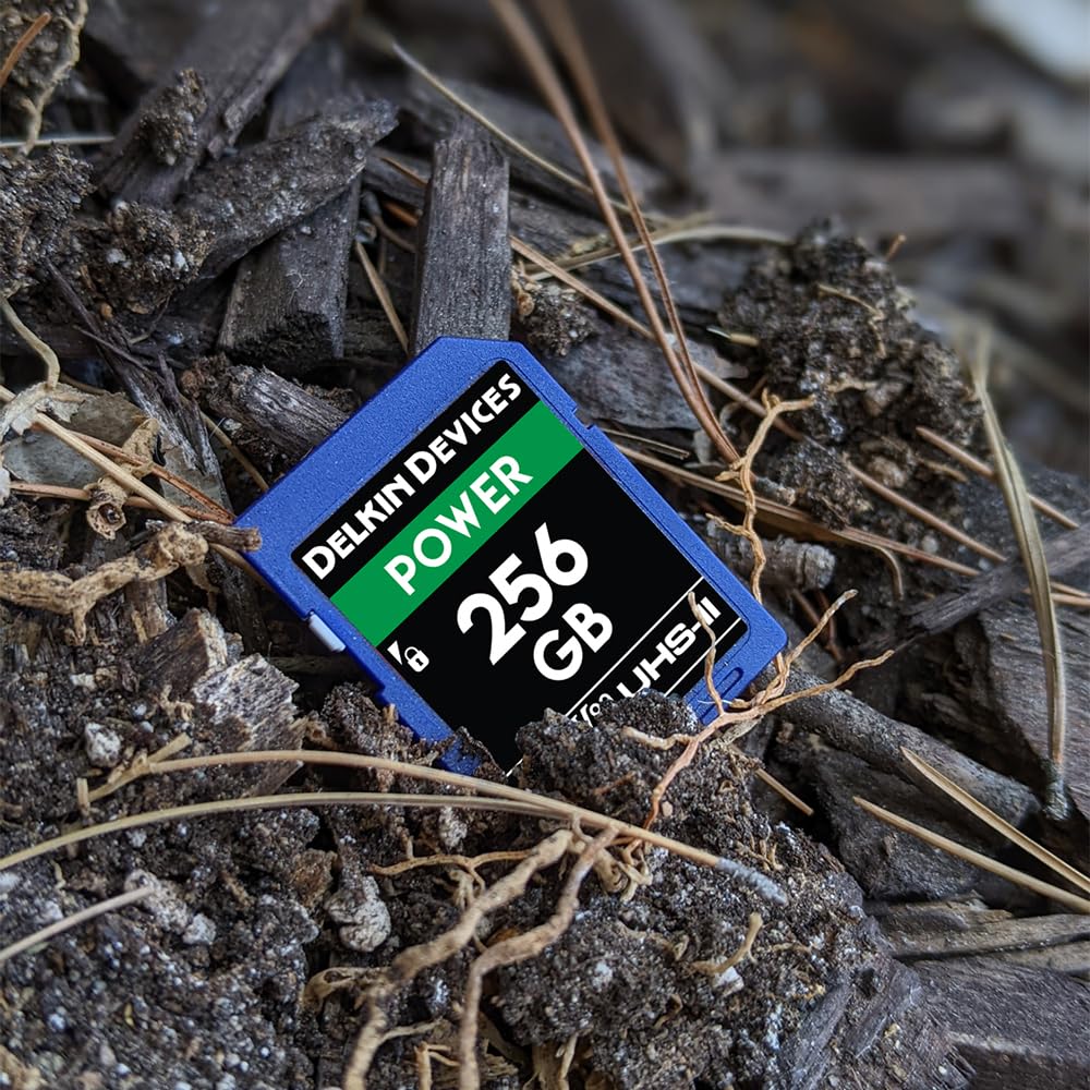 Delkin Devices Power 256Gb Sdxc Uhs-Ii (V90) - 300Mb/S Read, 250Mb/S Write | For 8K, 4K, Hdr, And 360 Video | High-Performance F