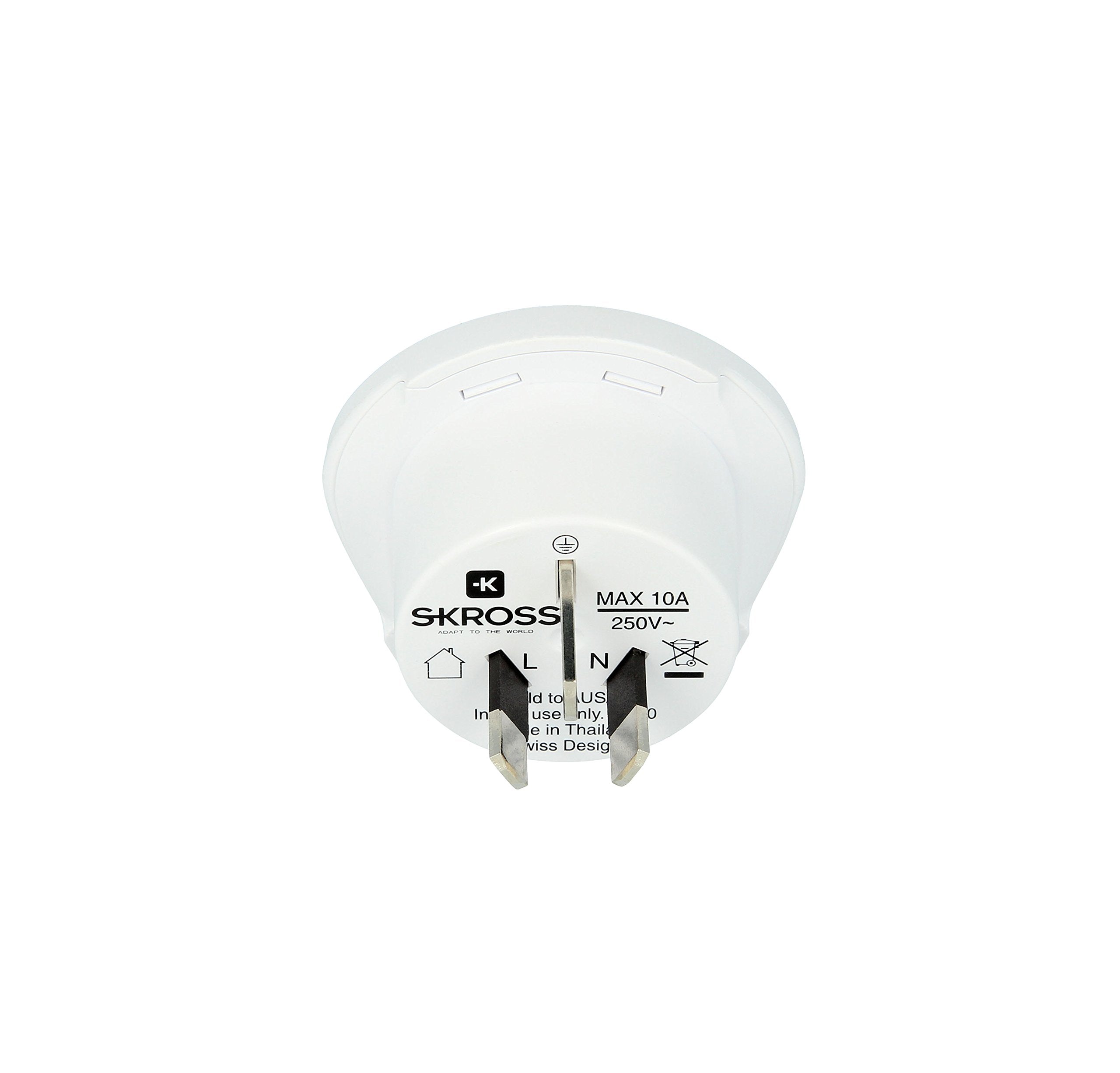 Skross World To Australia/China Country Travel Adaptor, White