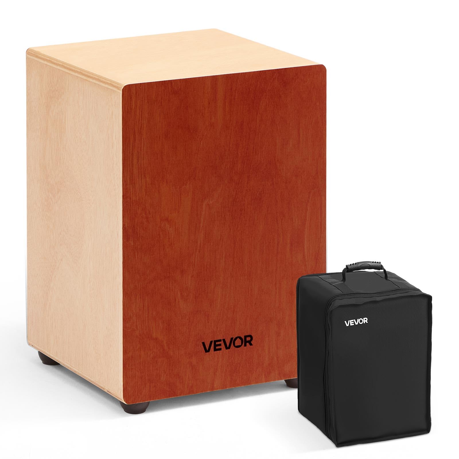 VEVOR Cajon Box Drum, with Internal Guitar Strings, Lightweight Wooden Percussion Box, Portable Birch Wood Drum Musical Instrume