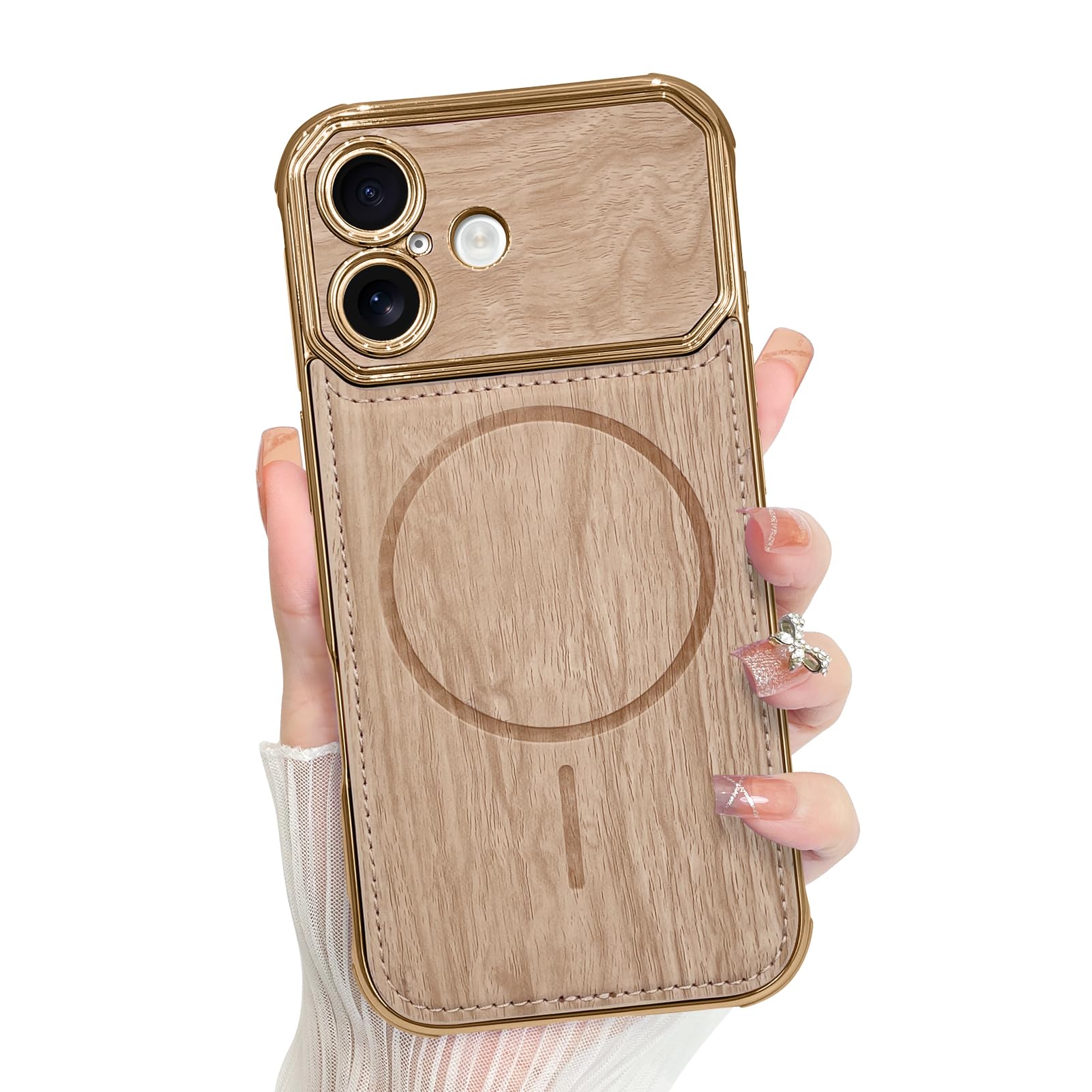 Bonoma Compatible with iPhone 16 Case 2025 Support for MagSafe,Skin-Touch Magnetic Case TPU Camera Protection Back Cover for Gir