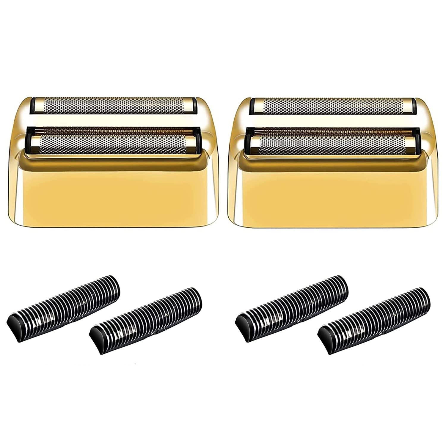 Shaver Replacement Foil And Cutters Compatible With Babylisspro Barberology Double Fxfs2 (2Pc Gold)