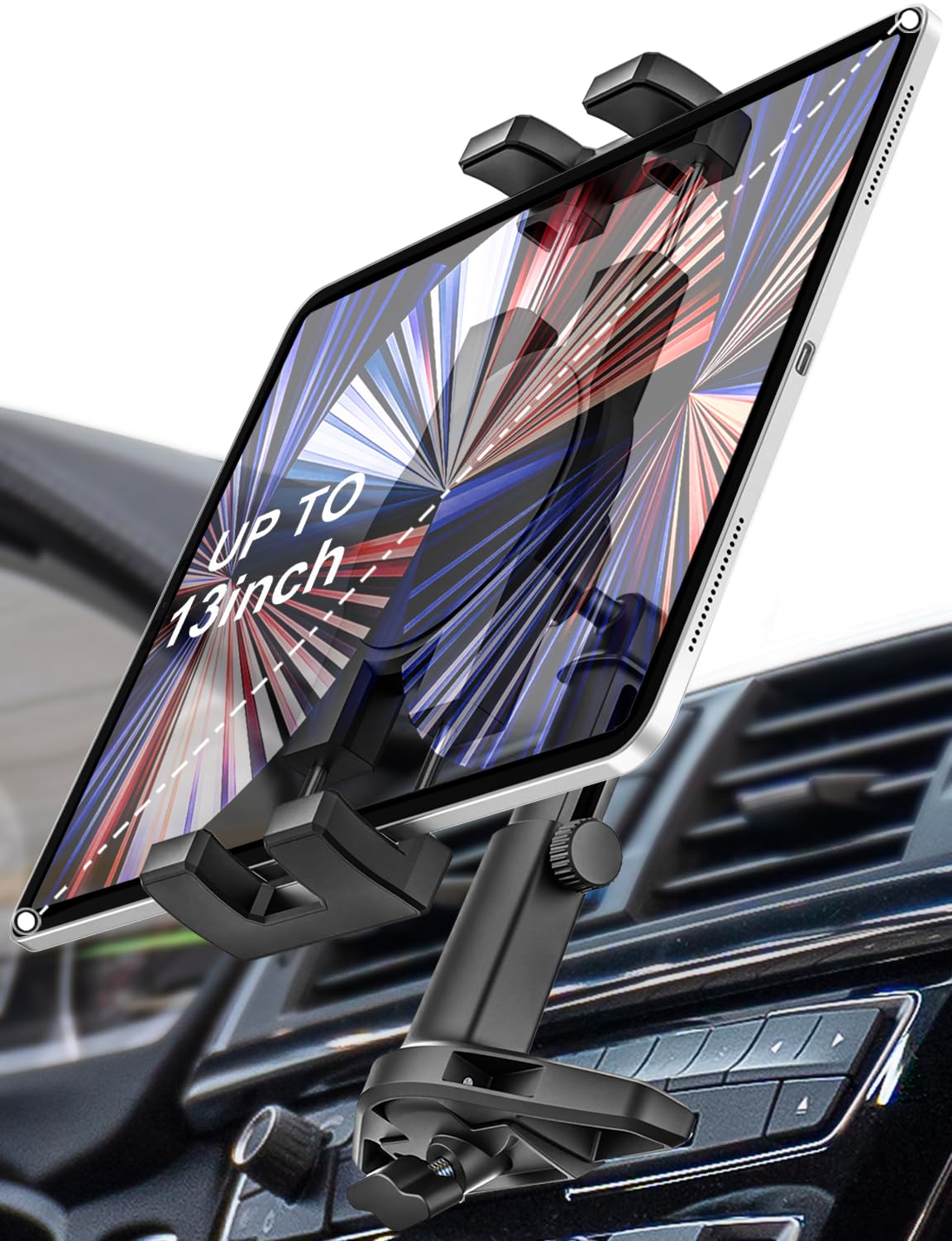 Woleyi Cd Slot Tablet Holder For Car   [Height Adjustable] Car Tablet Mount Cd Player, Ultra Sturdy Car Cd Tray Tablet Stand For