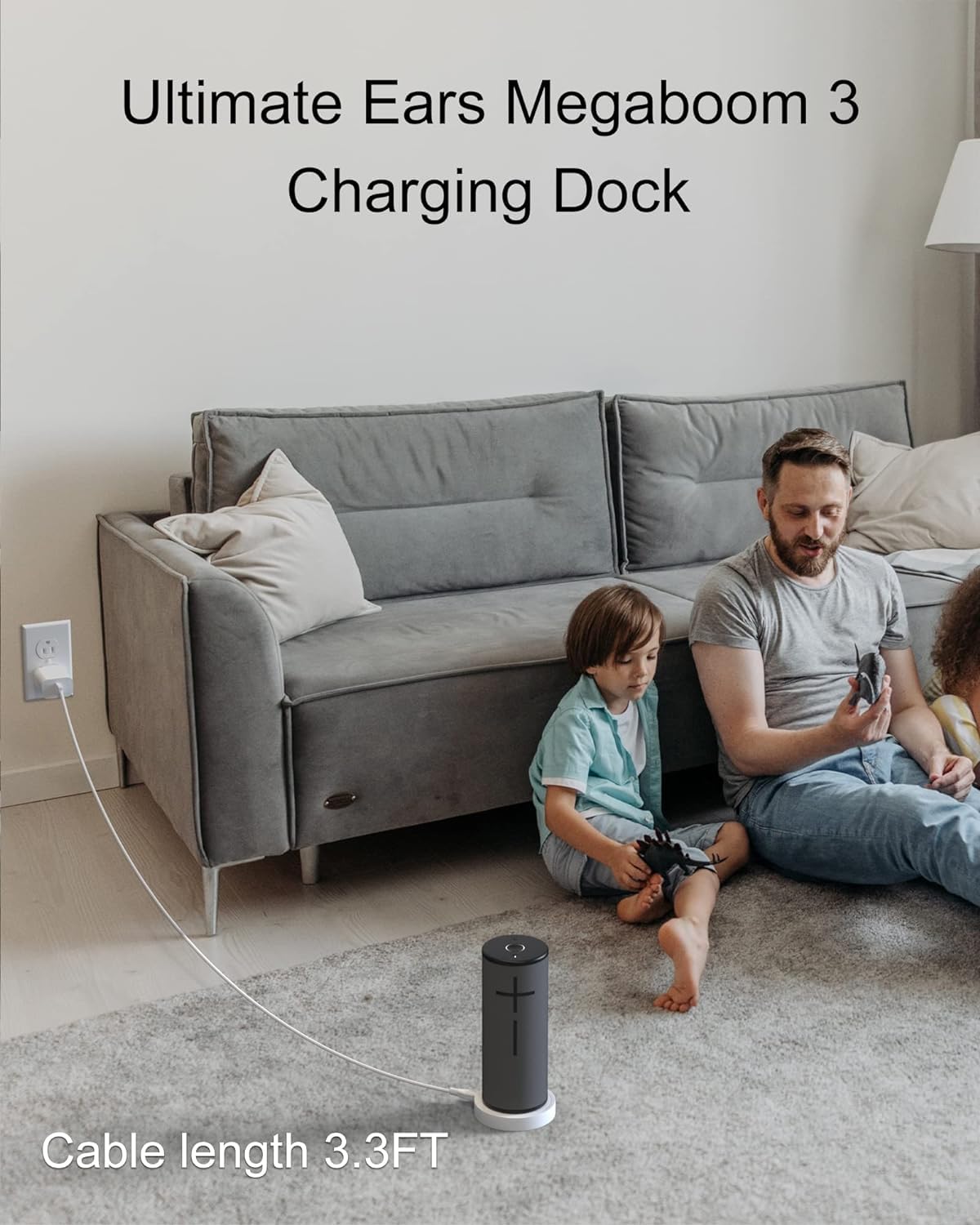 Fgieu Charging Dock Compatible With Ultimate Ears Ue Boom 3, Megaboom 3, Blast & Megablast Portable Waterproof Speaker. (White)