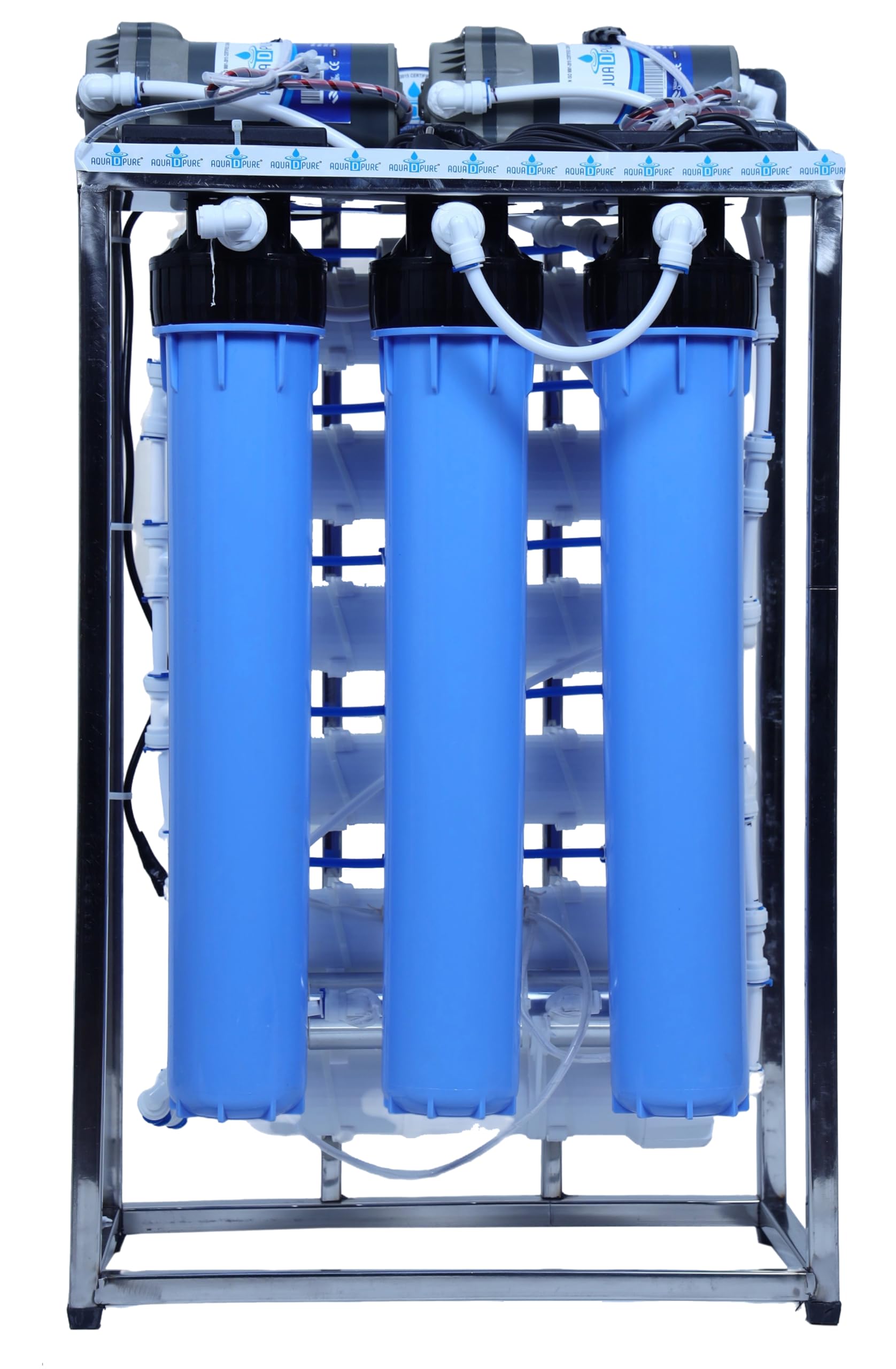 Aqua D Pure 100 Lph Commercial Ro + Uv Water Purifier With Double Pump Purification And Fully Automatic Function, Tds Adjuster,