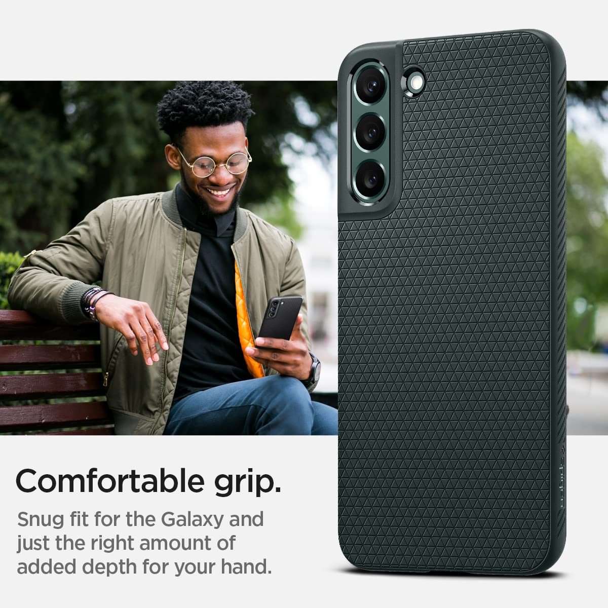 Spigen Liquid Air Designed For Galaxy S22 Plus Case (2022) - Abyss Green