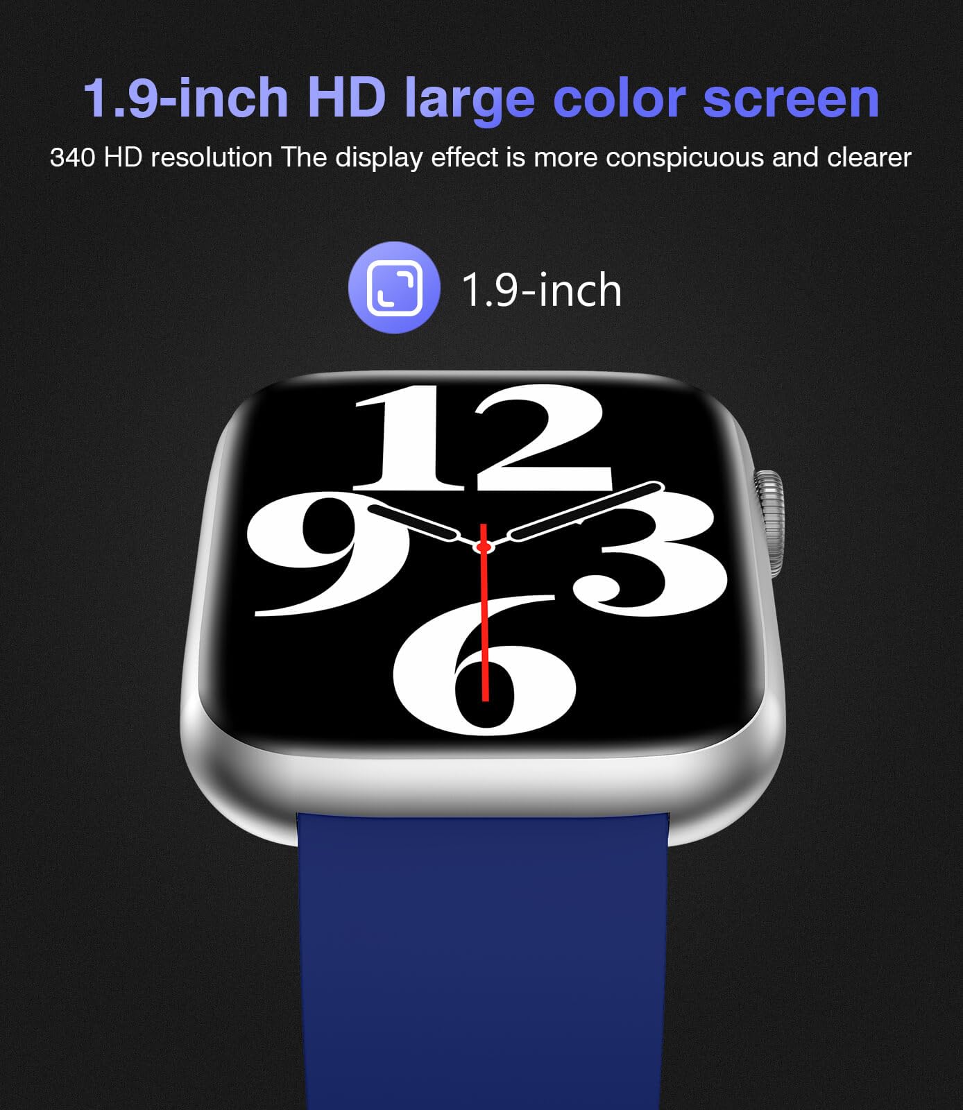 Earlysincere Smart Watches For Men Women(Answer/Make Call), 1.9'' Hd Full Touch Screen Fitness Tracker, Ip67 Waterproof Smartwat