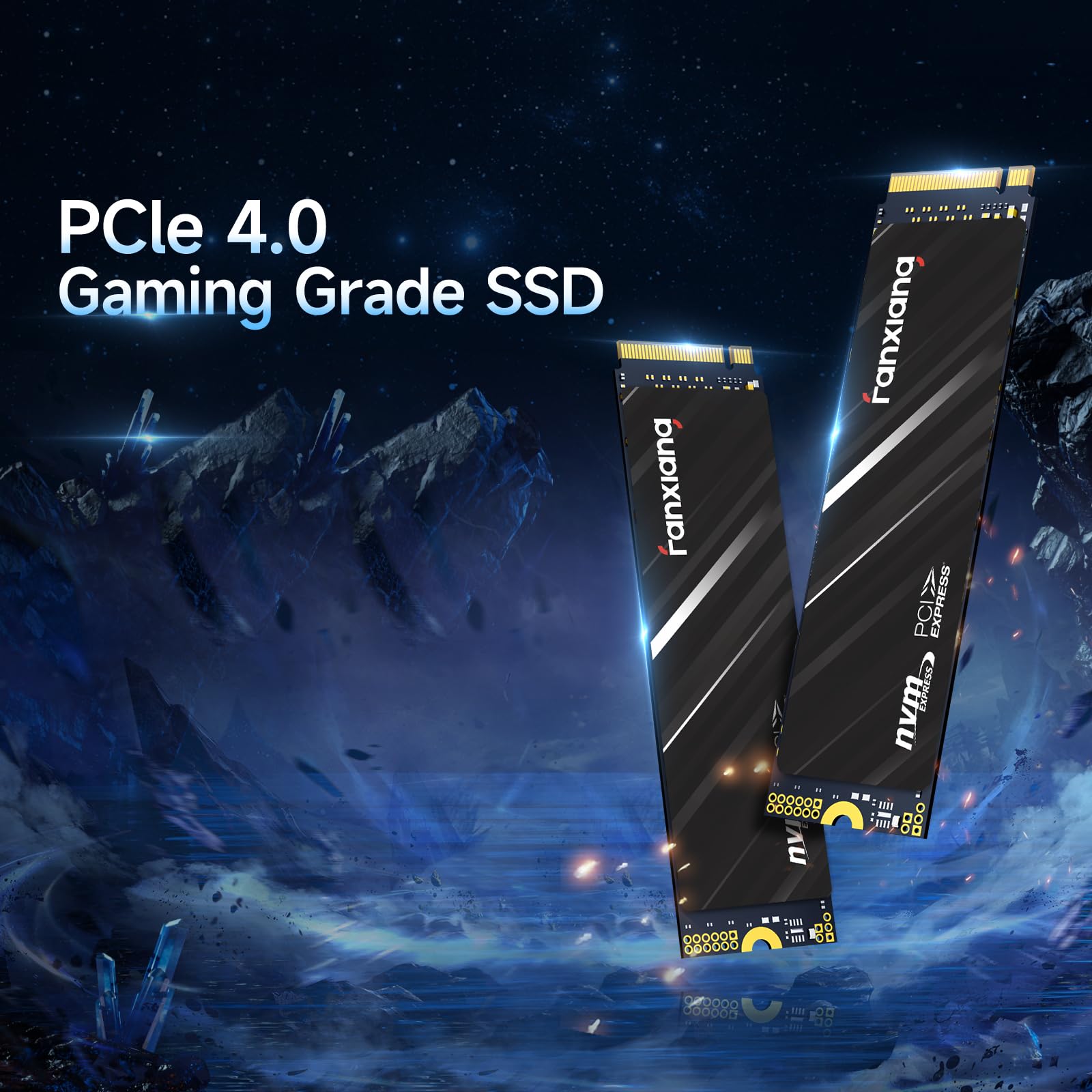 Fanxiang 1Tb Nvme Ssd Pcie Gen4 M.2 Ssd For Ps5, Up To 4800 Mb/S, Internal Gaming Ssd For Ps5, 3D Nand Slc Cache Solid State Dri
