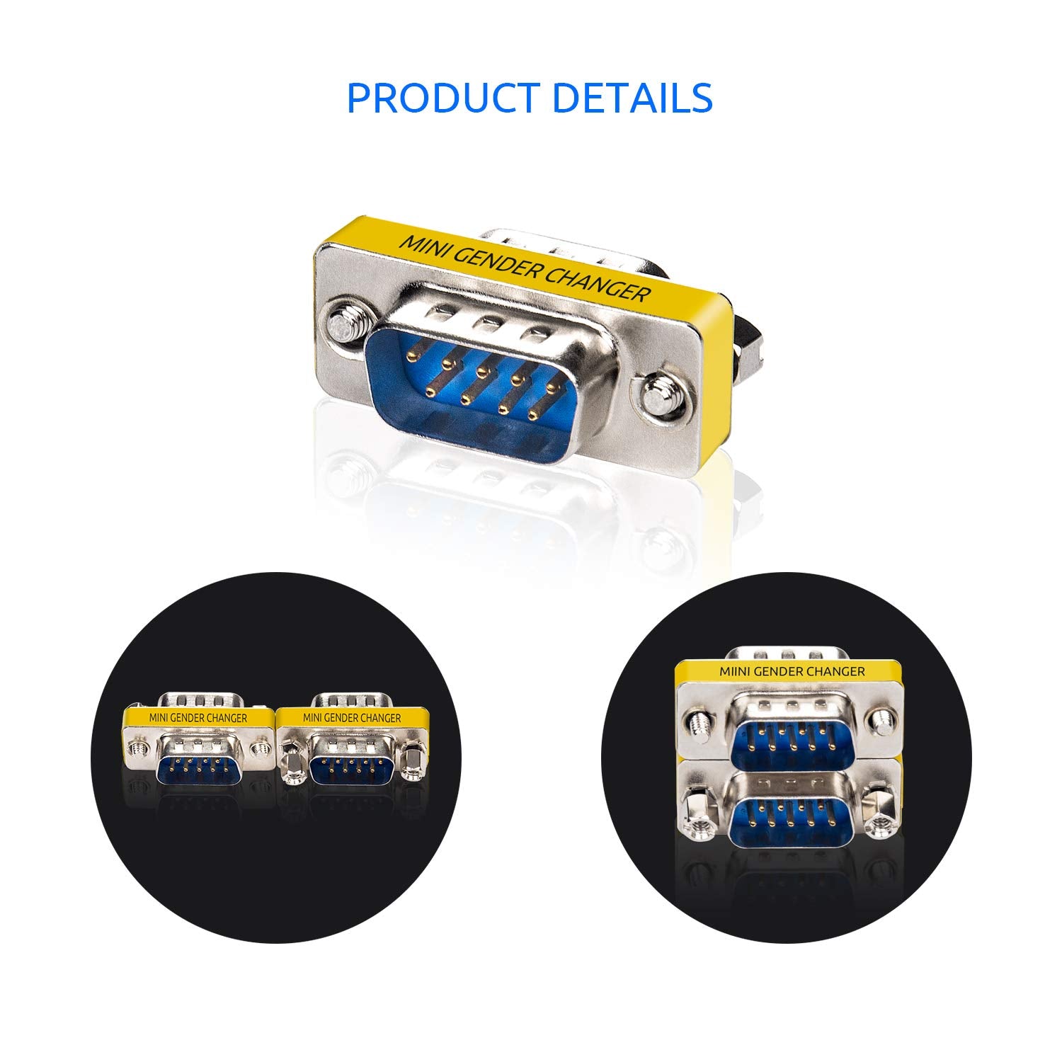 Linkstable Drivergenius Rd232M2M Db9 Serial Rs232 Com Gender Changer For Usb To Rs232 Serial Cable Adapter (Male/Male)