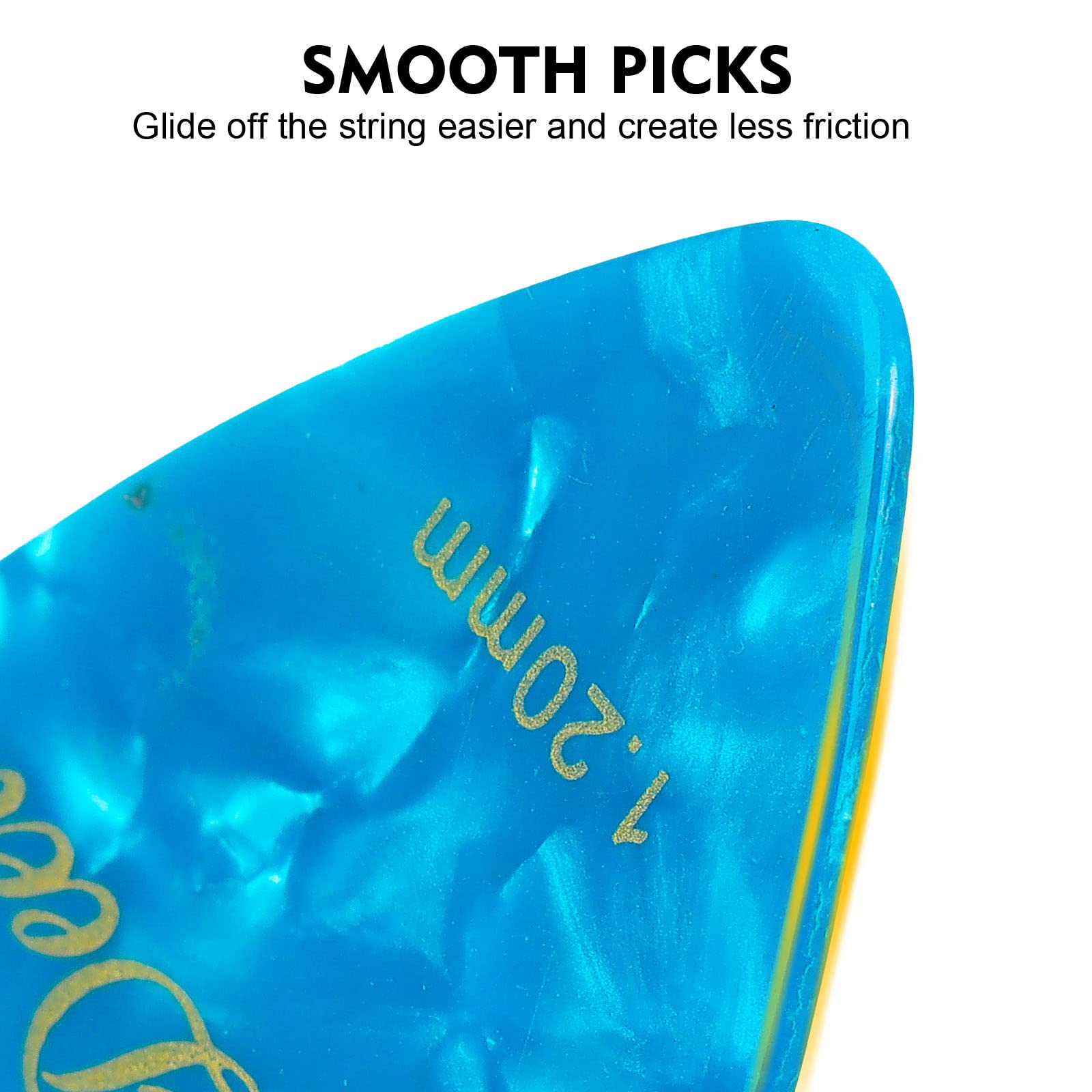 Bigdeer 16 Pack Celluloid Guitar Picks ,Includes Thin,Medium, Heavy & Extra Heavy Picks Plectrums For Acoustic Guitar,Ukulele,Ba