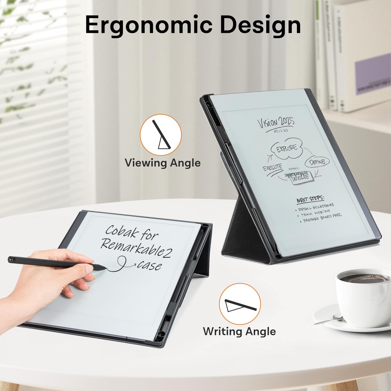 Cobak Case For Remarkable 2  With Pen Holder And Multi Angle Foldable Stand Feature  Perfect Choice Of Remarkable 2 Case With Pe